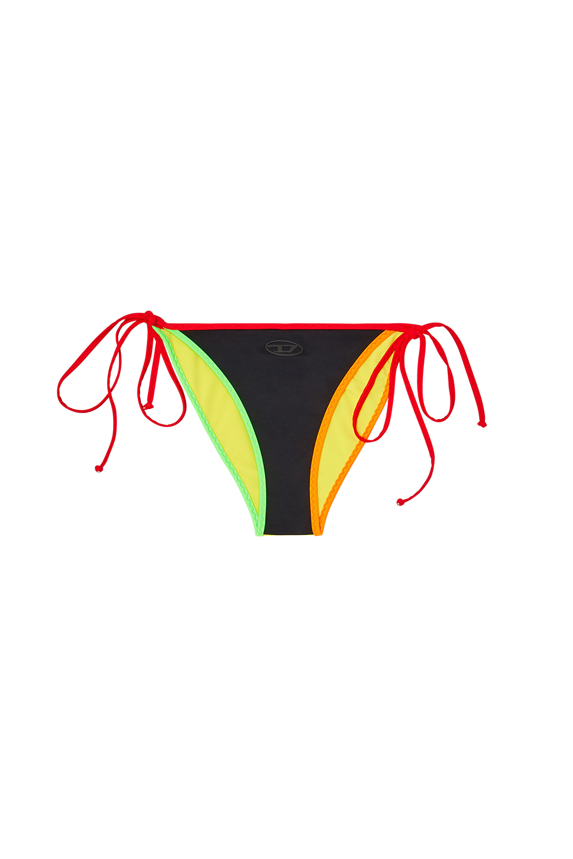 Diesel - ALBA-D-POP, Woman's Color-block bikini bottoms with side ties in null - 4