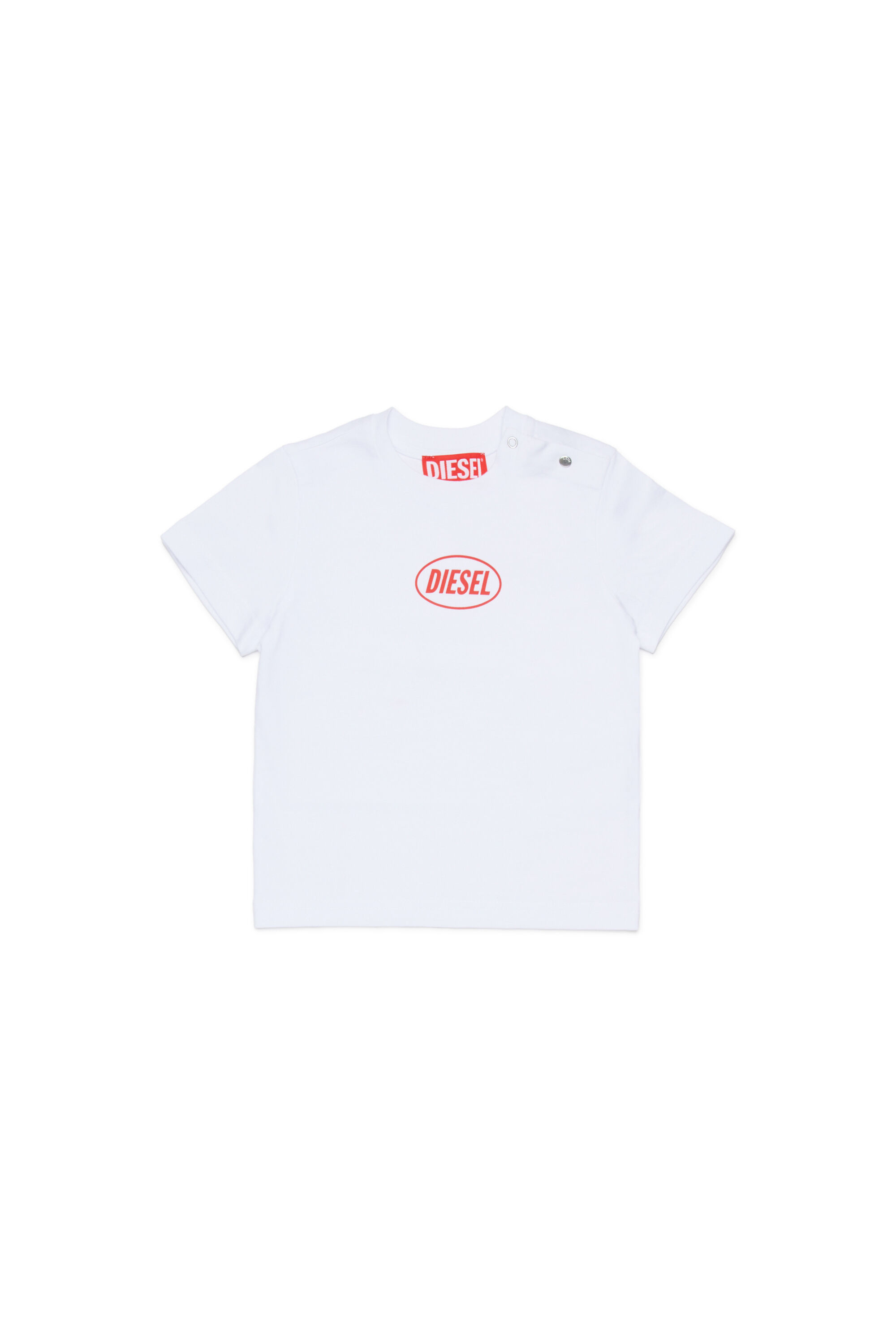 Diesel - TOLPYB, Unisex's Cotton T-shirt with logo in White - 1