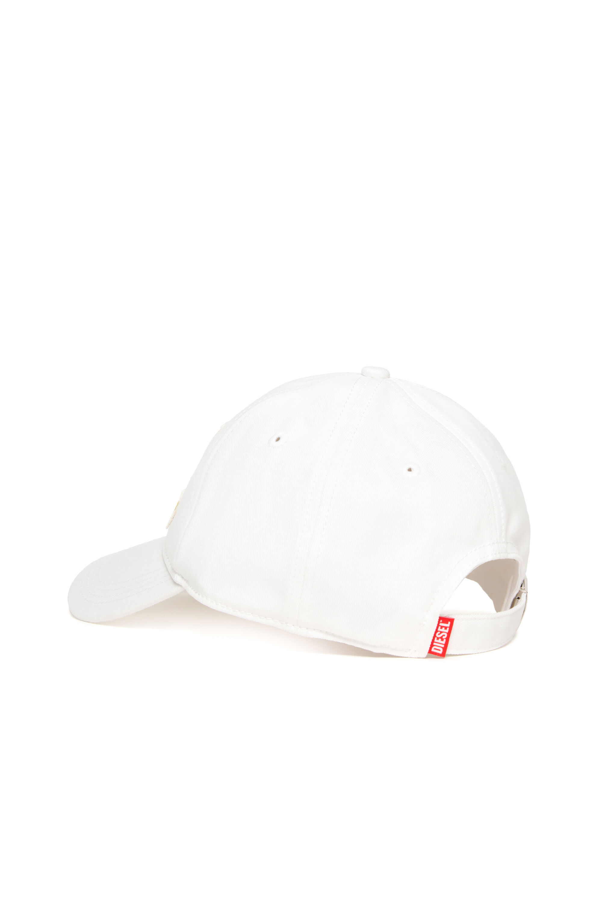 Diesel - FCGUS, Man's Baseball cap with logo-embroidered patch in White/Yellow - 2