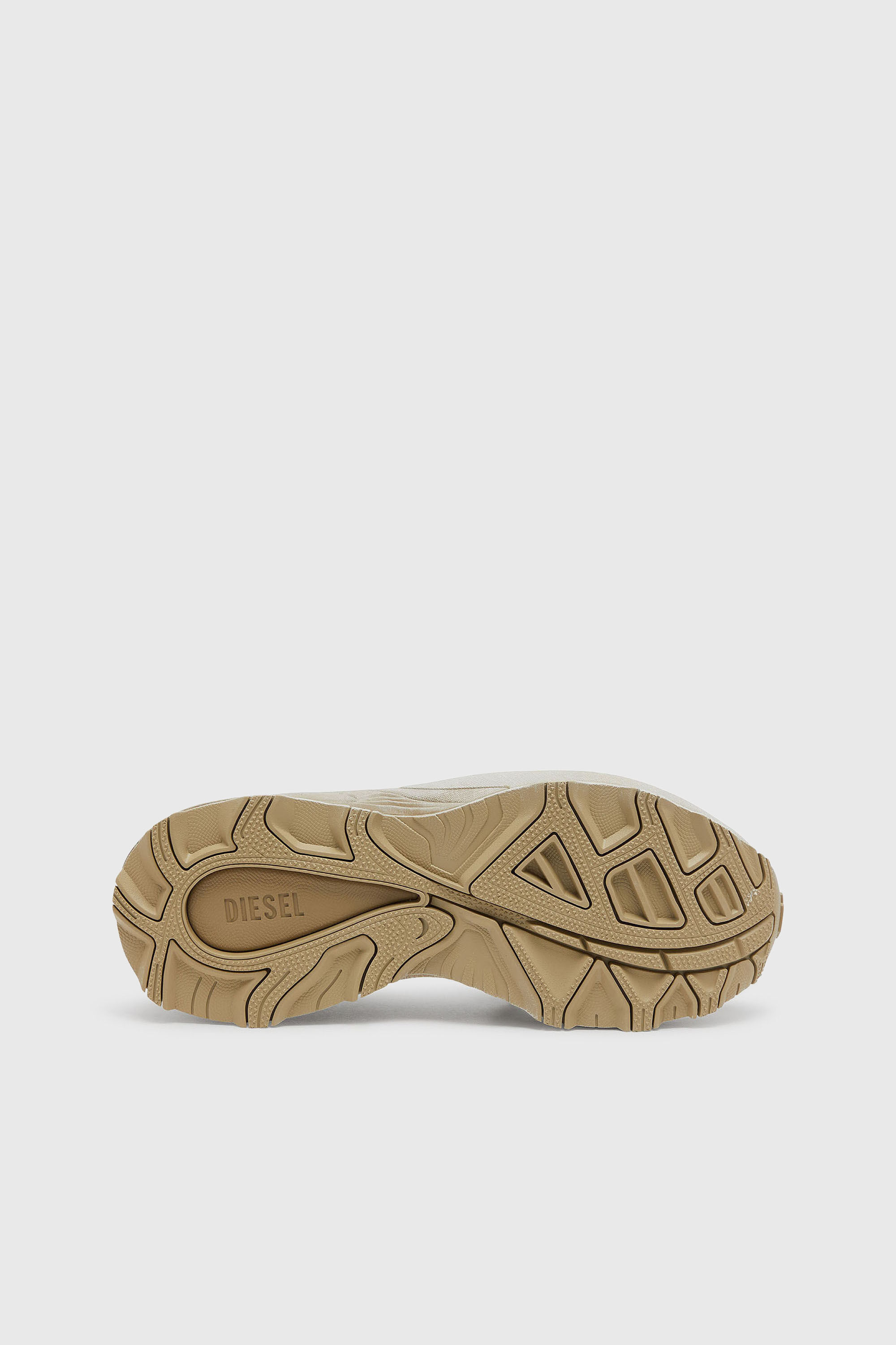 Diesel - D-CAGE RUNNER, Man's D-Cage-Distressed chunky sneakers in ripstop in Military Green - 5