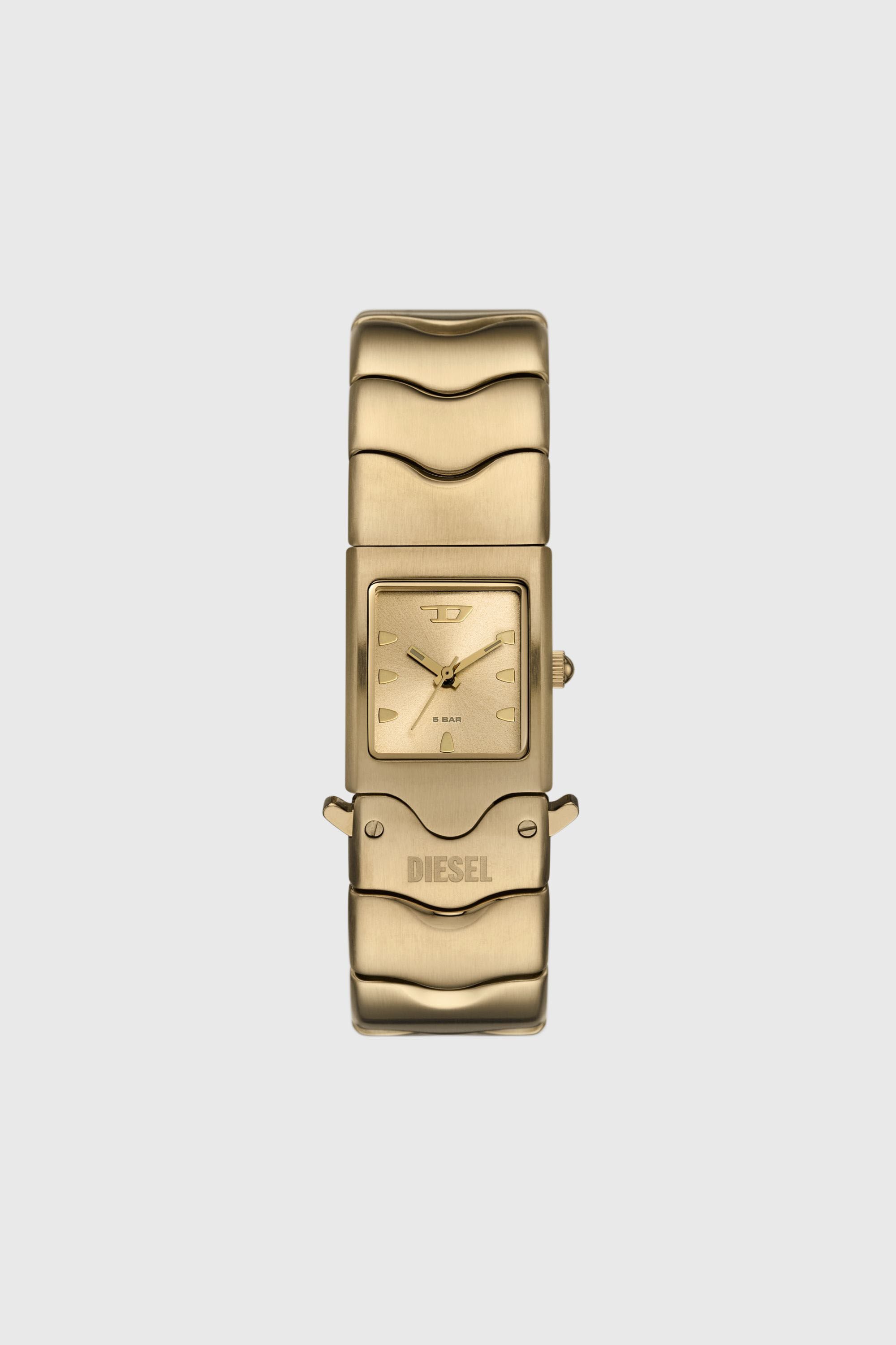 Diesel - DZ2223, Unisex's Diesel Closer Three-Hand Gold-Tone Stainless Steel Watch in Gold - 1
