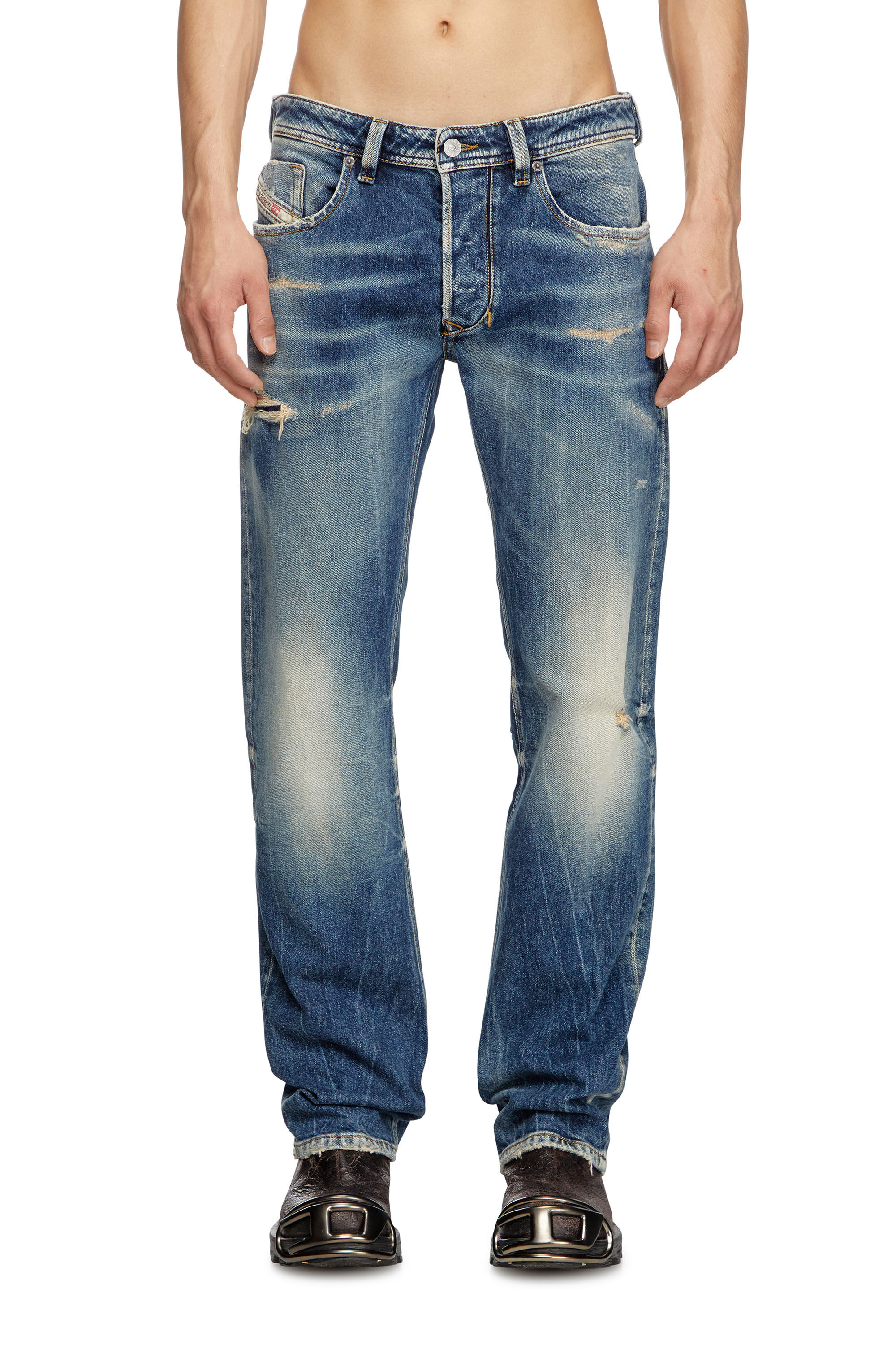 Diesel - Man's Straight Jeans 1985 Larkee 007Y6, Dark Blue - 3