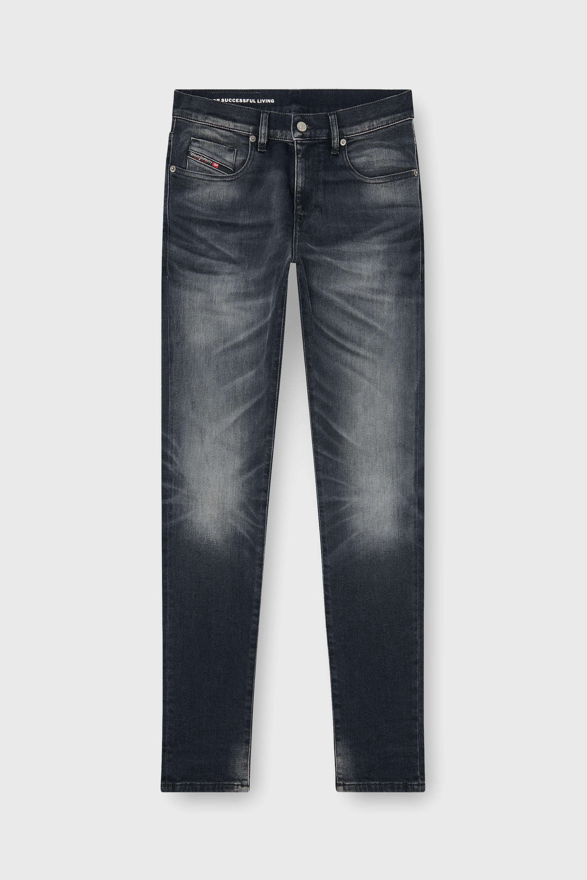 Diesel - Man's Slim Jeans 2019 D-Strukt 09P38, Black/Dark grey - 6