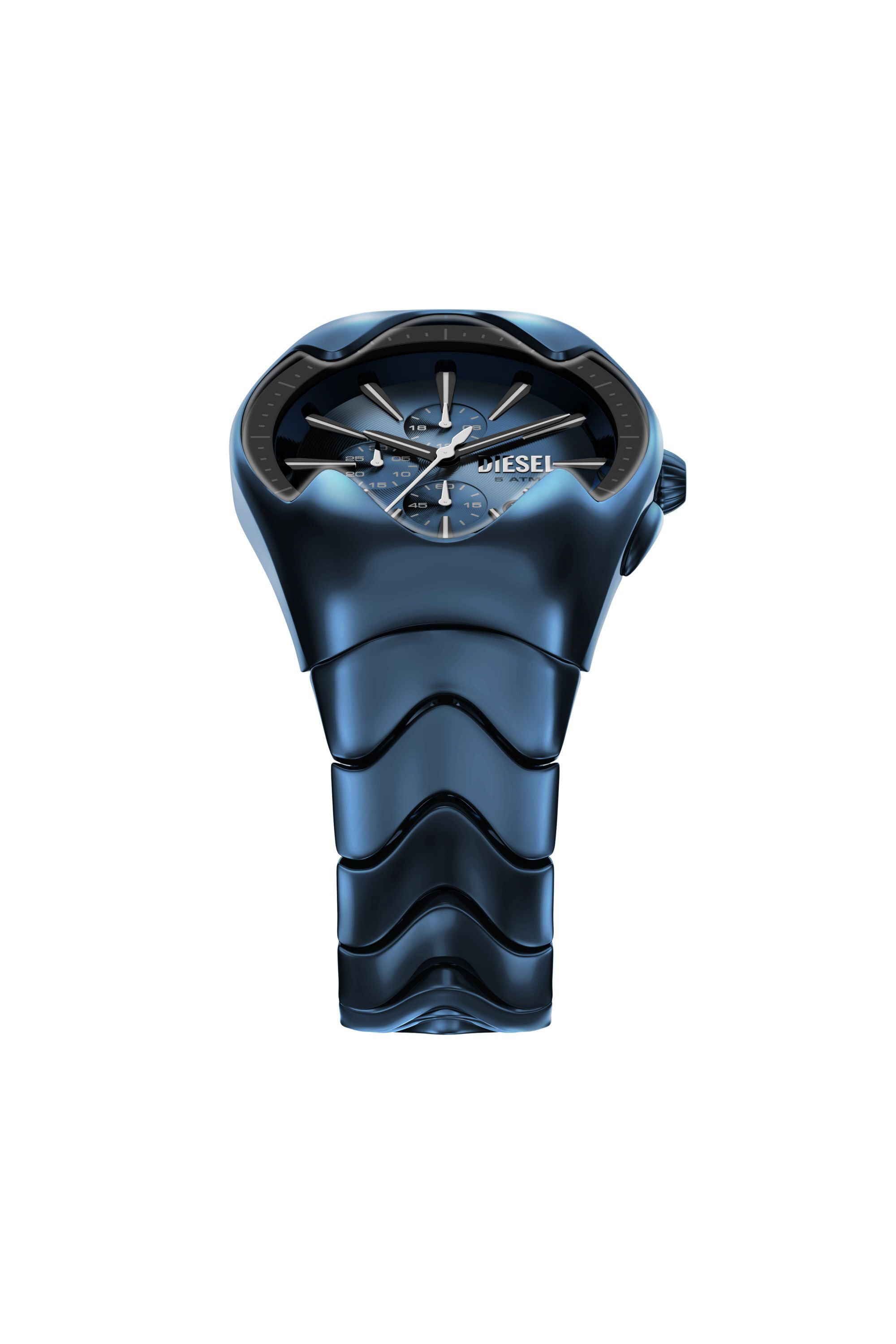 Diesel - DZ4704 WATCH, Man's Mercurial Chronograph Blue Stainless Steel Watch in Black/Blue - 4