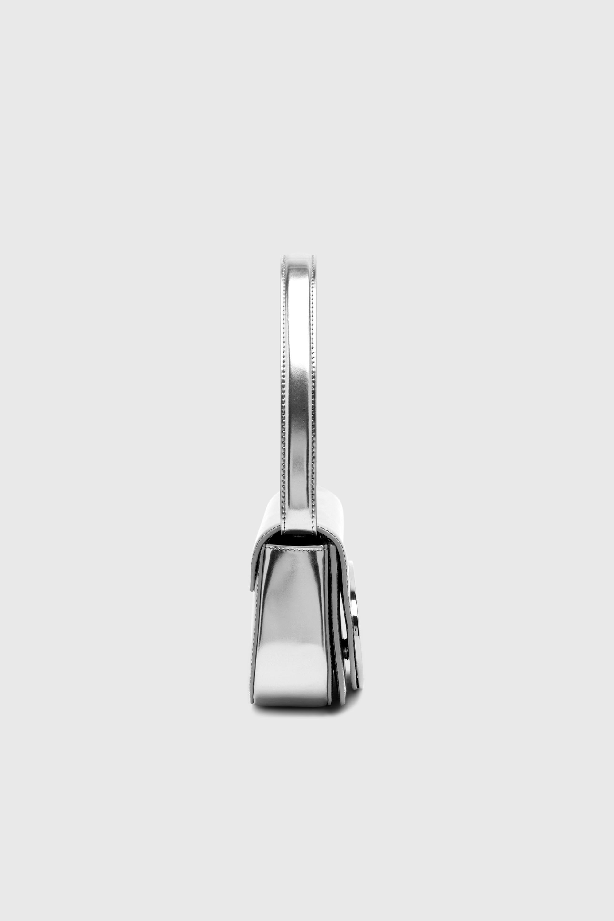 Diesel - 1DR, Woman's 1DR-Iconic shoulder bag in mirrored leather in Silver - 5