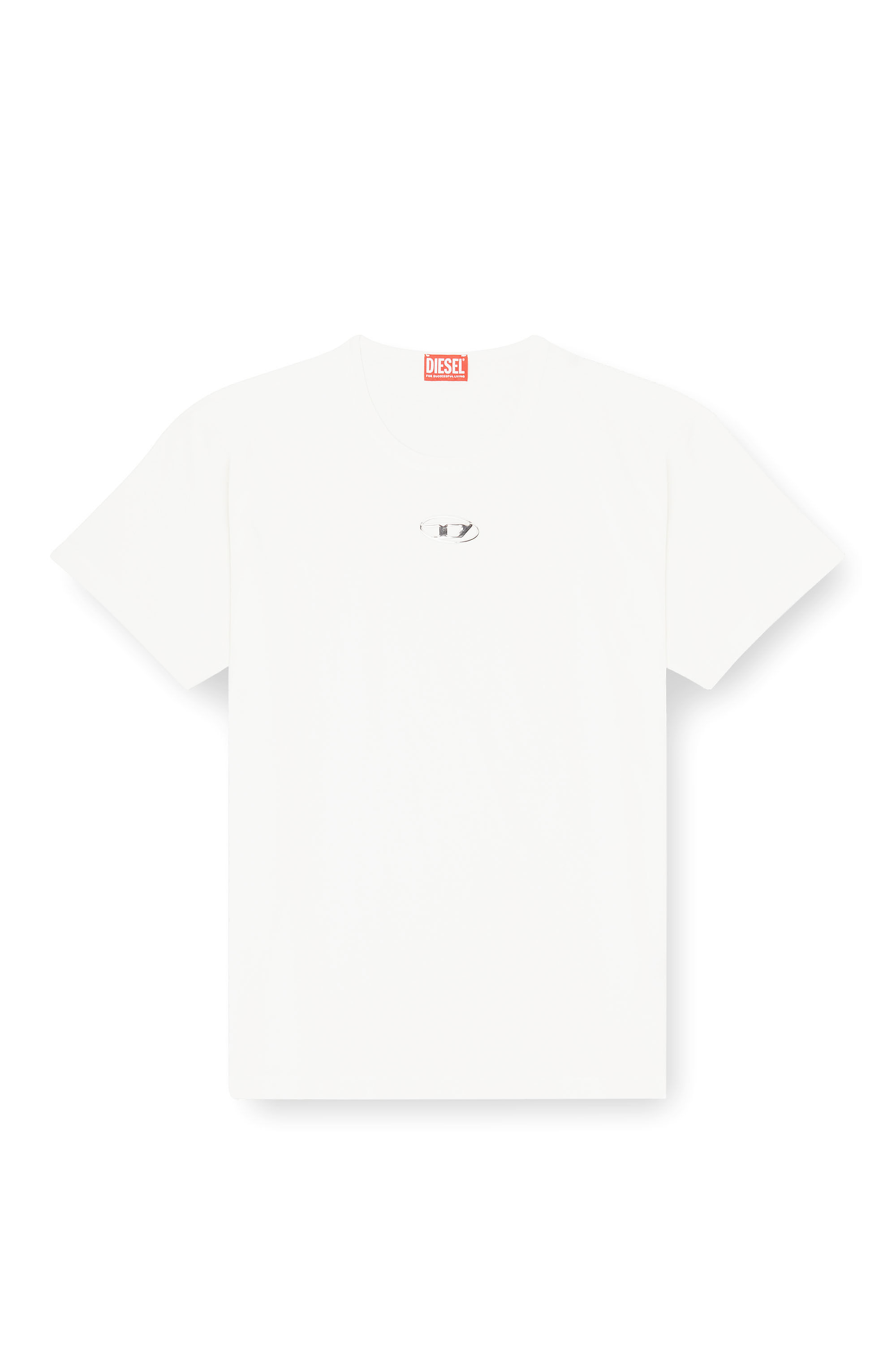 Diesel - T-NORM-IOD, Man's Light cotton T-shirt with metallic Oval D logo in null - 2