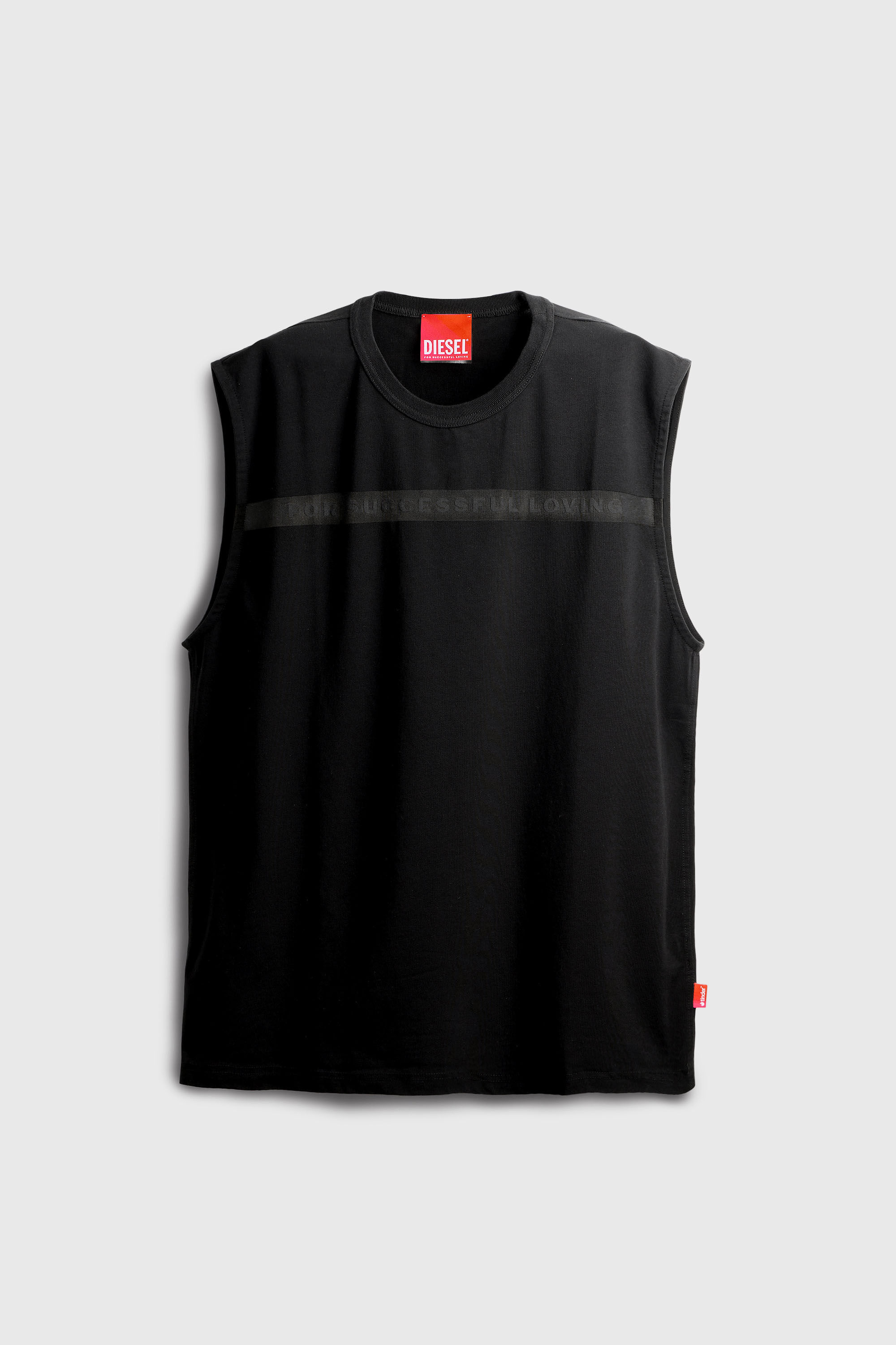 Diesel - PR-T-NORM-BISC-MATI-R, Unisex's Tank top with For Successful Loving logo in Black - 2