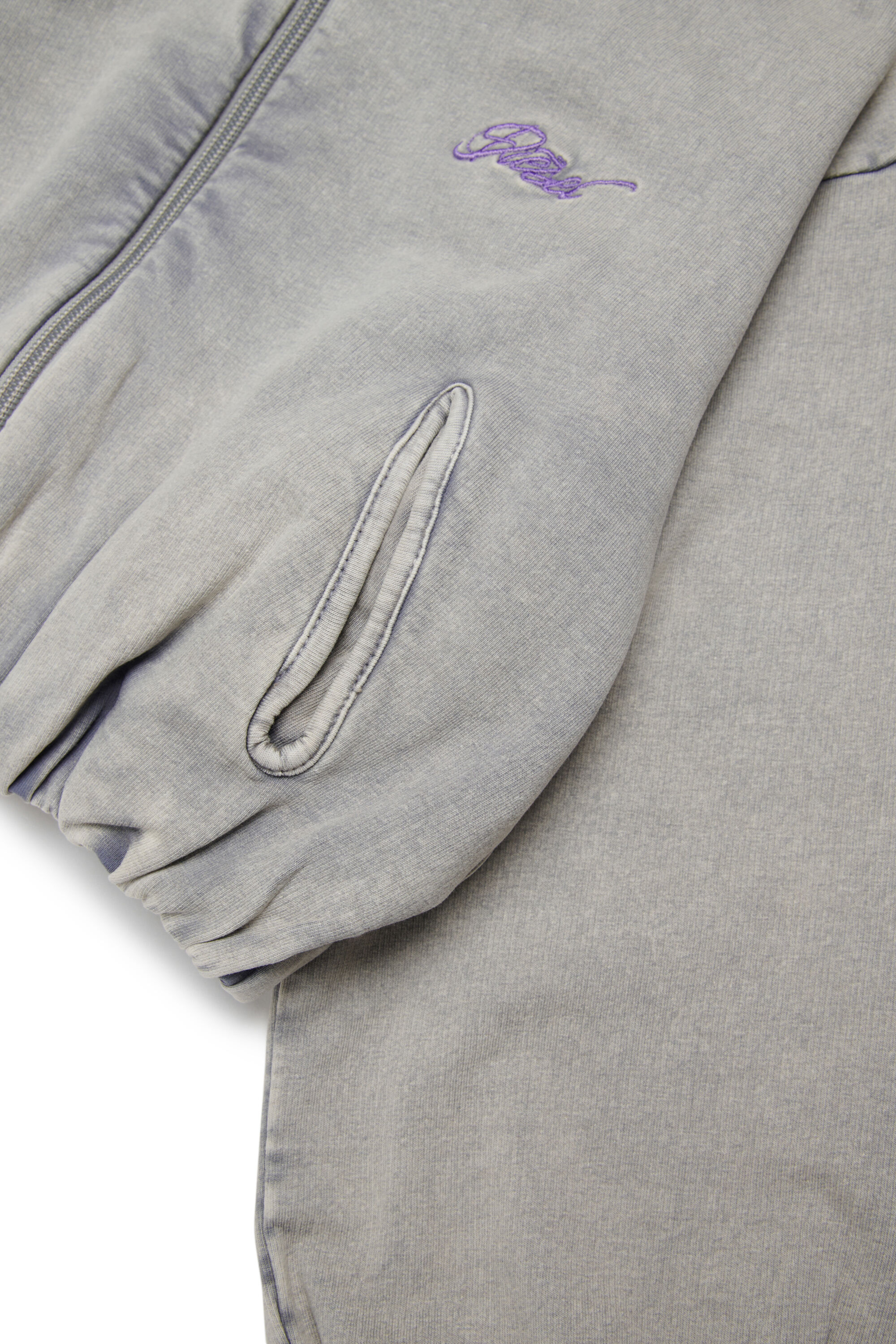 Diesel - SFENERDI, Woman's Zipped hoodie with stretch hem in Grey - 4