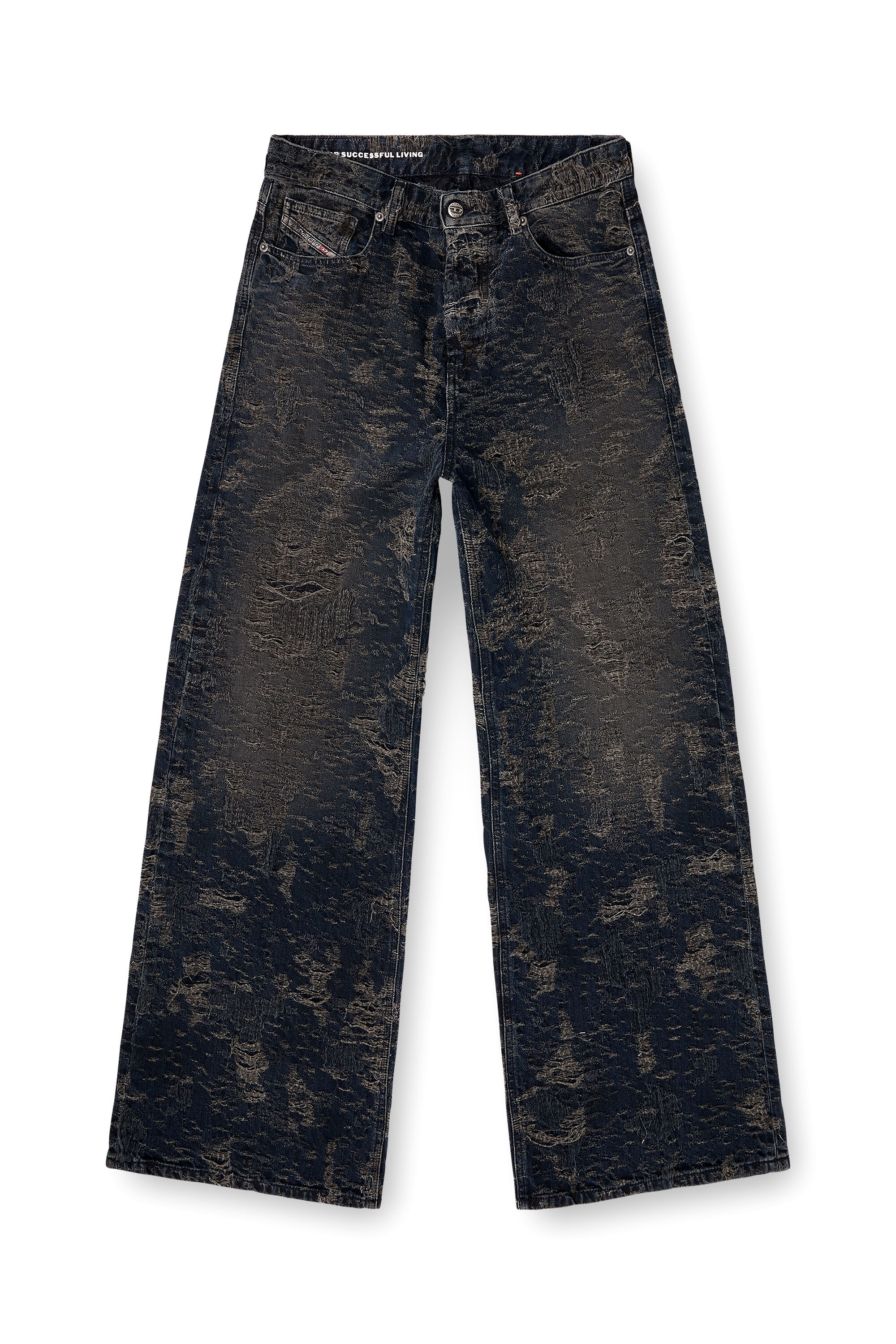 Diesel - Woman's Relaxed Jeans 1996 D-Sire 007BV, Black/Dark grey - 2