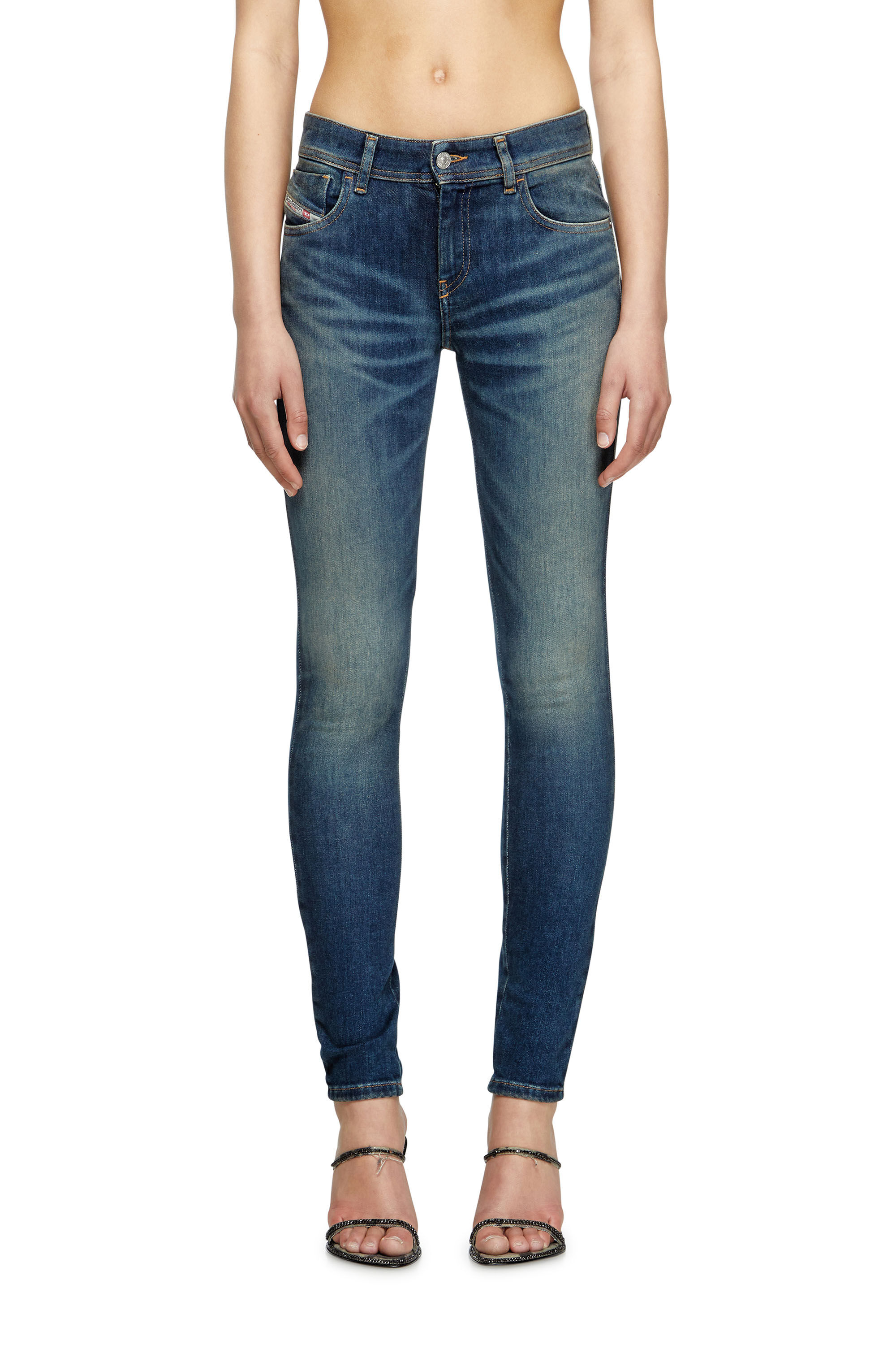 Diesel - Woman's Skinny Jeans 2017 Slandy 09L95, Medium blue - 3