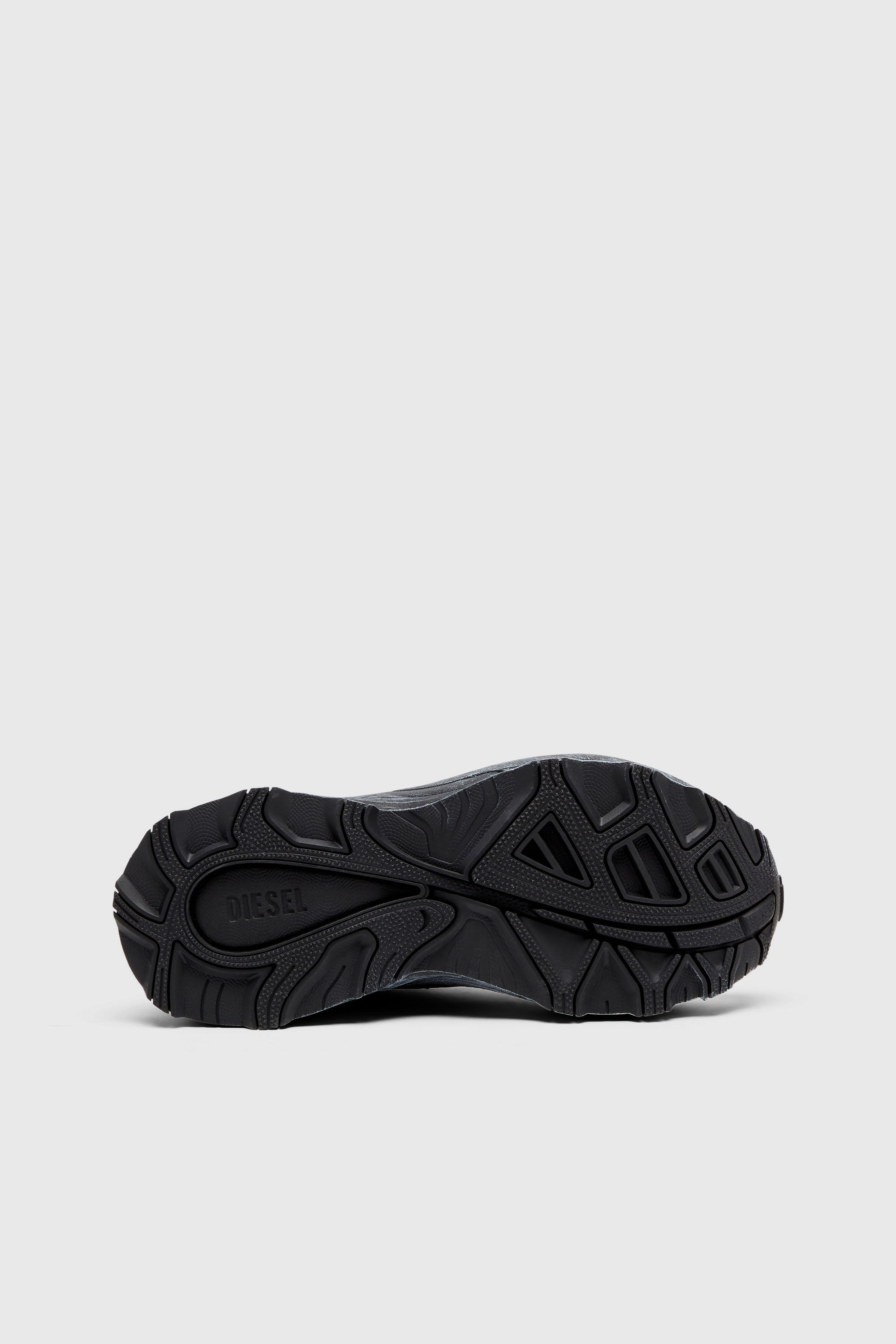 Diesel - D-CAGE RUNNER, Man's D-Cage-Distressed chunky sneakers in ripstop in Black - 5