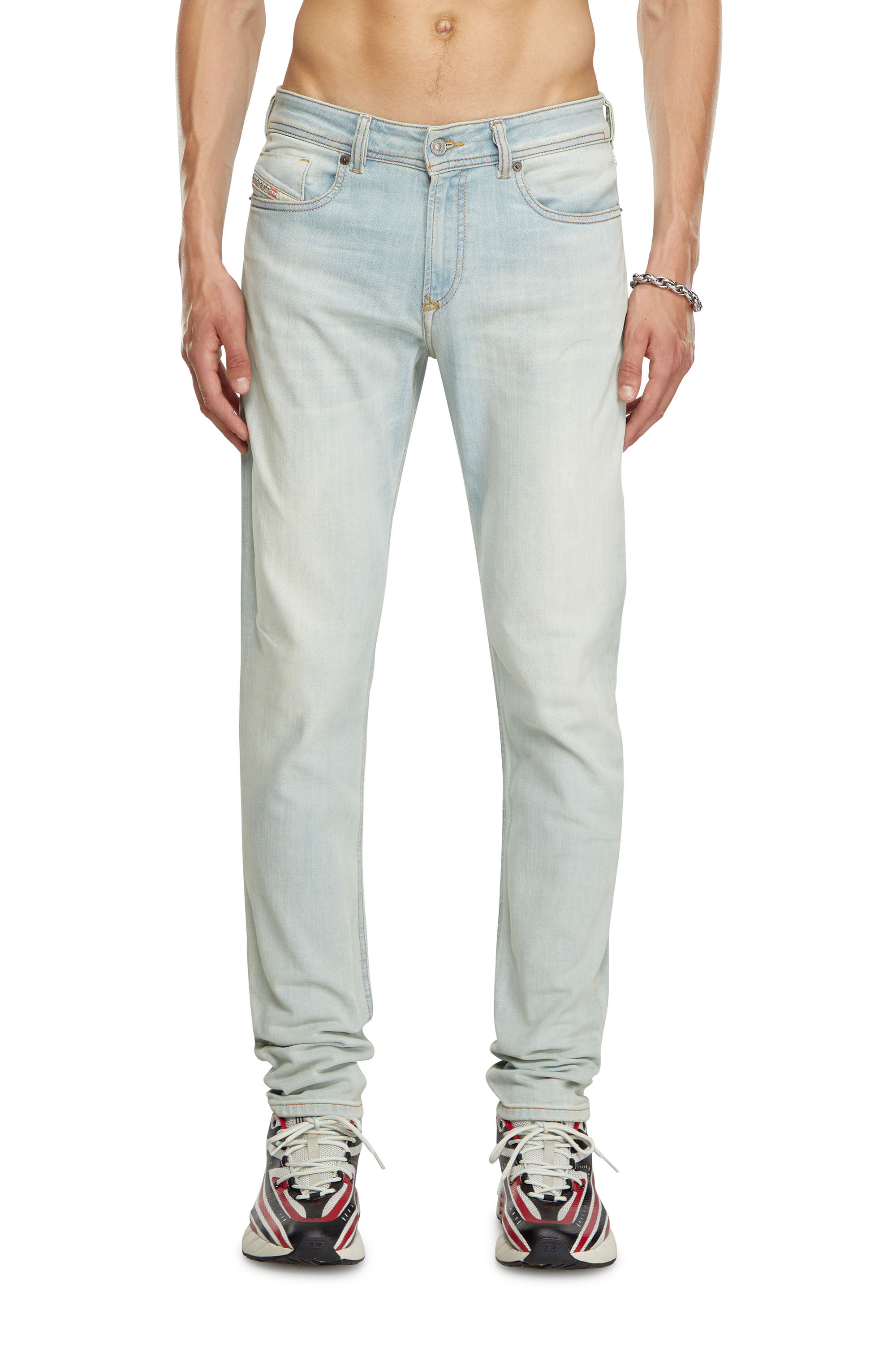 Diesel - Man's Skinny Jeans 1979 Sleenker 09J19, Light Blue - 3