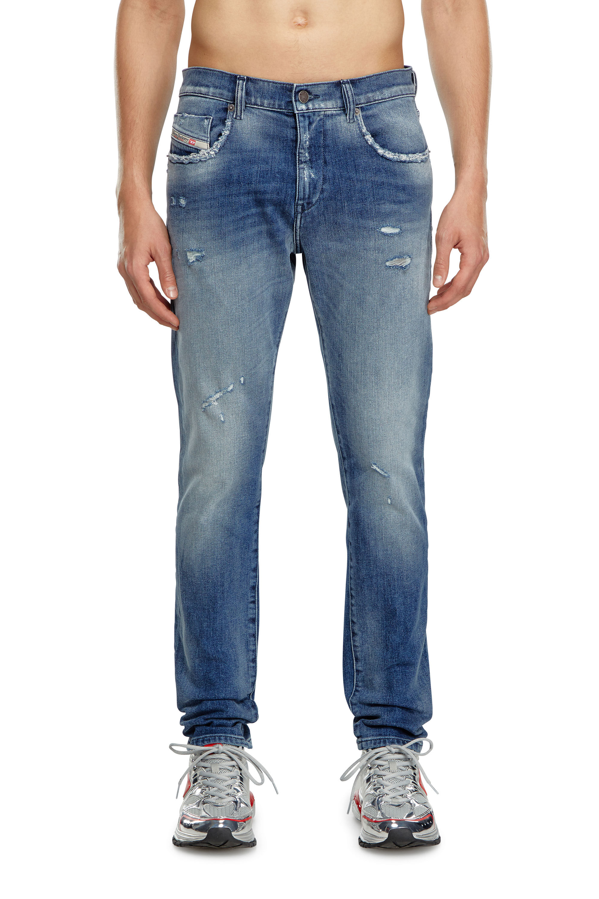 Diesel - Man's Slim Jeans 2019 D-Strukt 09J61, Medium blue - 3