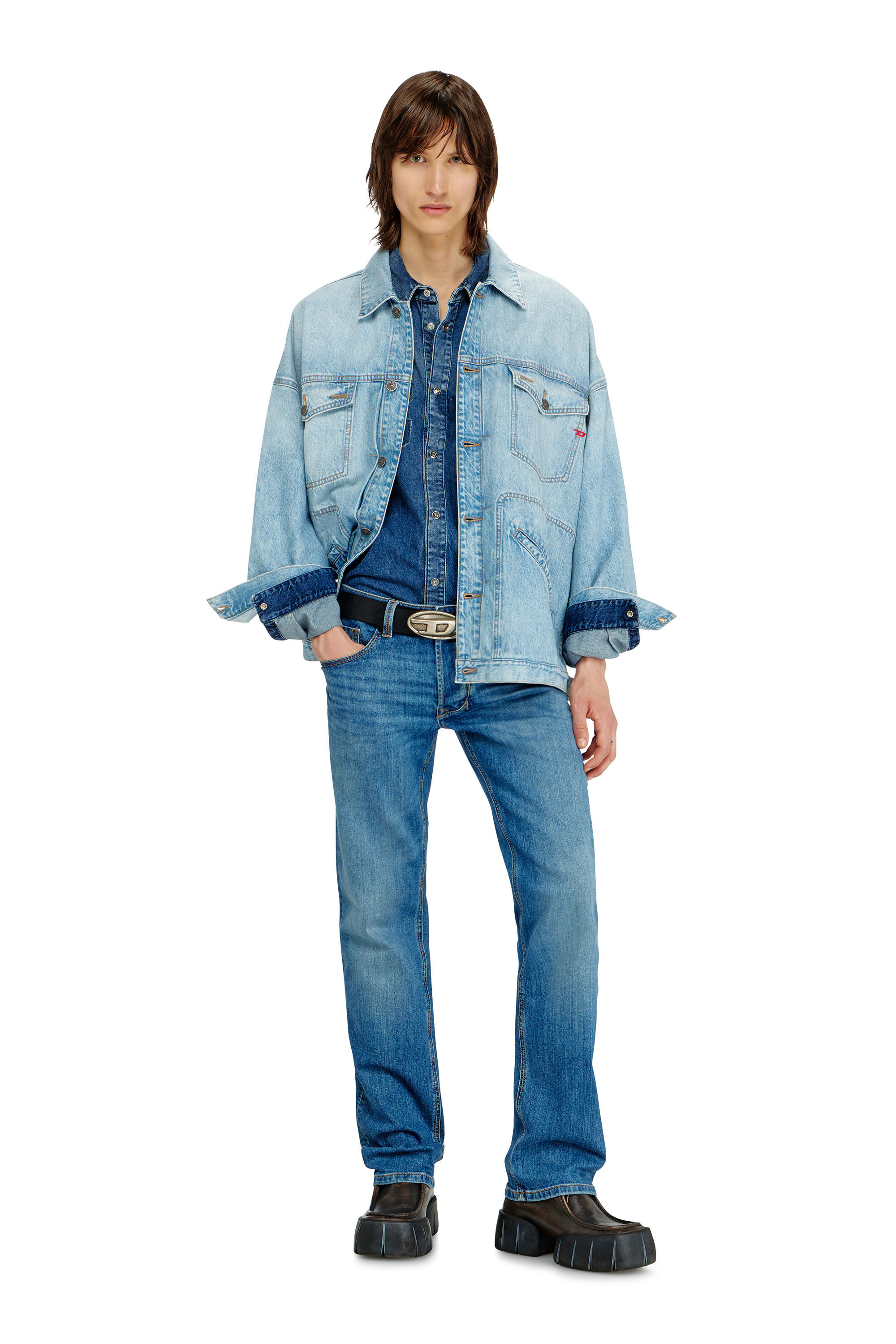 Diesel - Man's Regular Jeans 1985 Larkee 0KIAL, Light Blue - 1