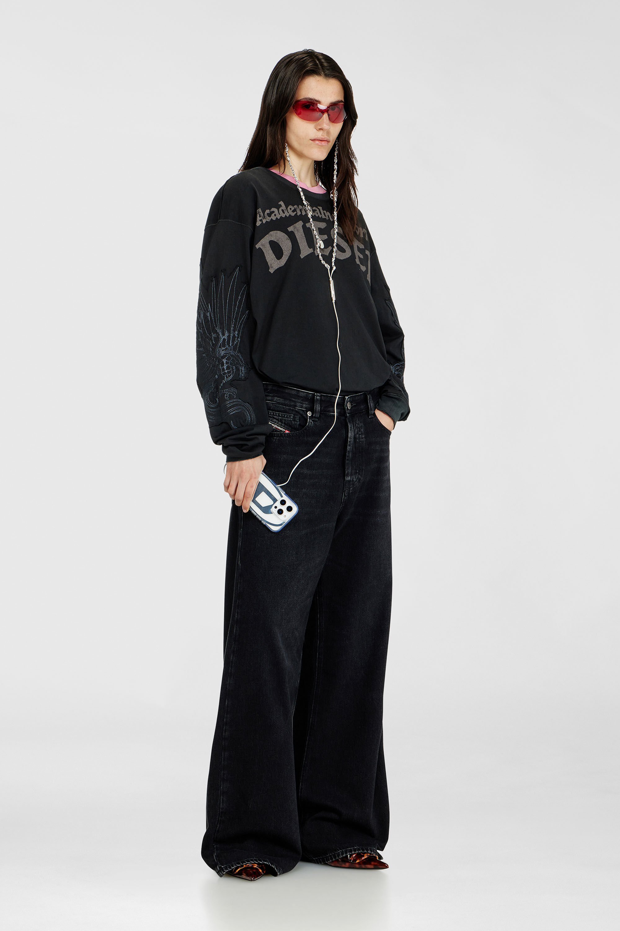 Diesel - Unisex's Relaxed Jeans 1996 D-Sire 09P09, Black/Dark grey - 1