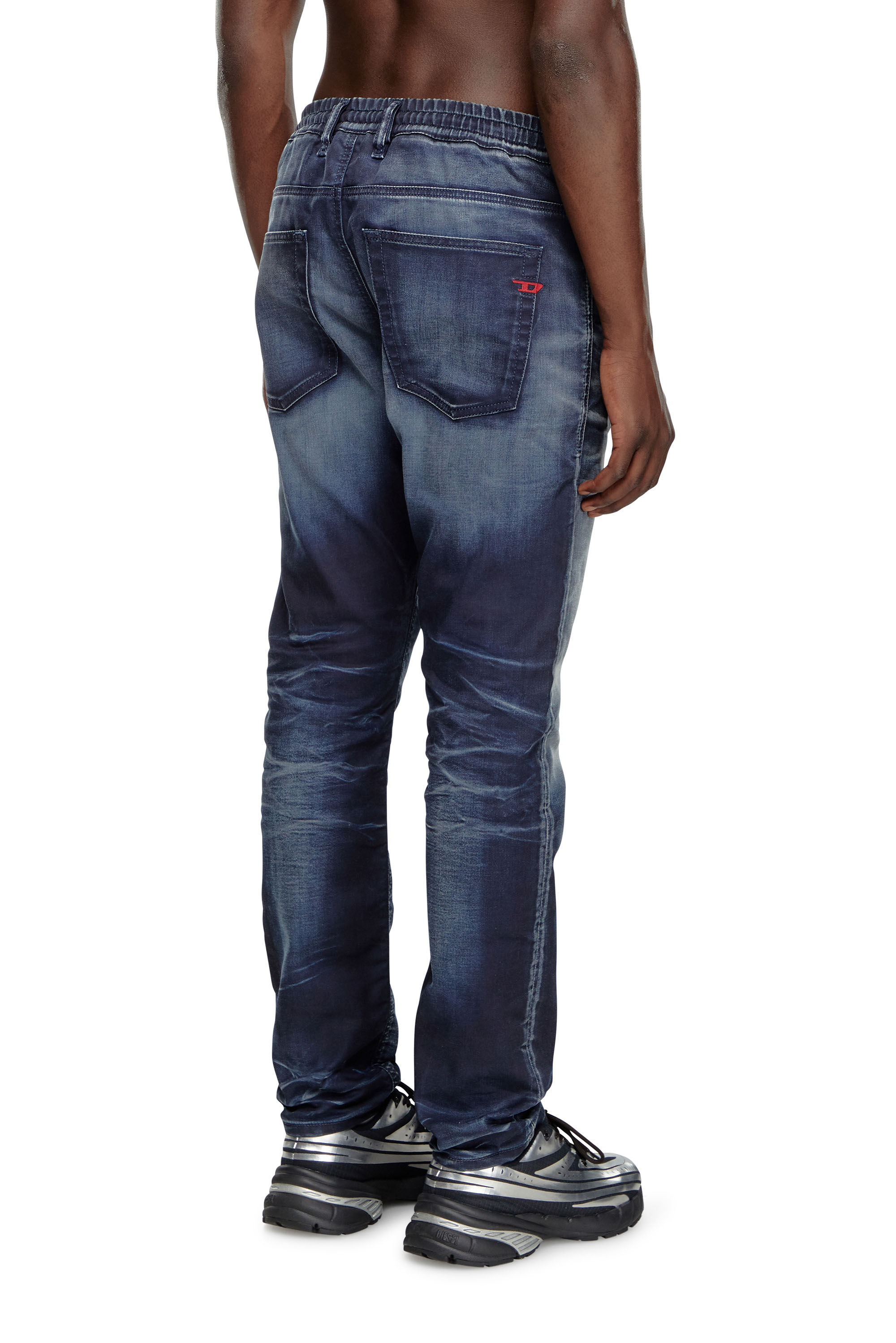 Diesel - Man's Tapered 2030 D-Krooley Joggjeans® 068MD, Dark Blue - 4