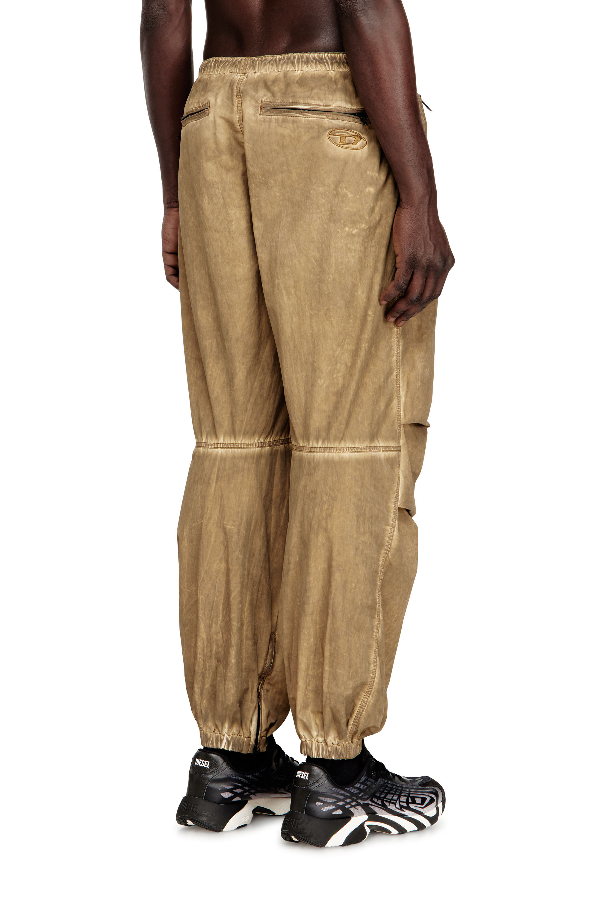 Diesel - P-STITCH-TREAT, Man's Cargo pants in dirt-effect Taslan in Light Brown - 4