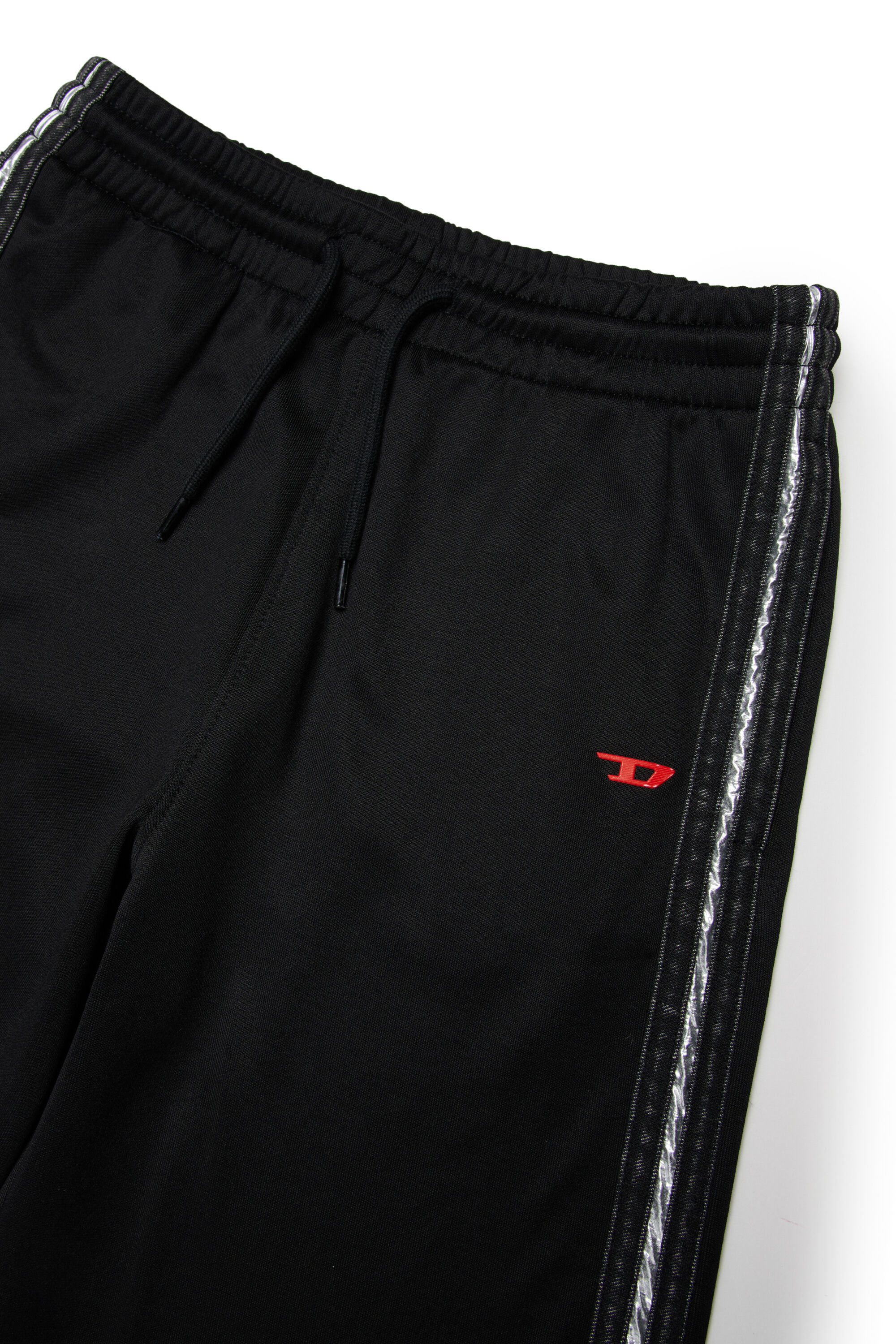 Diesel - PACARON SHORT, Man's Sweat shorts with side bands in Black - 3