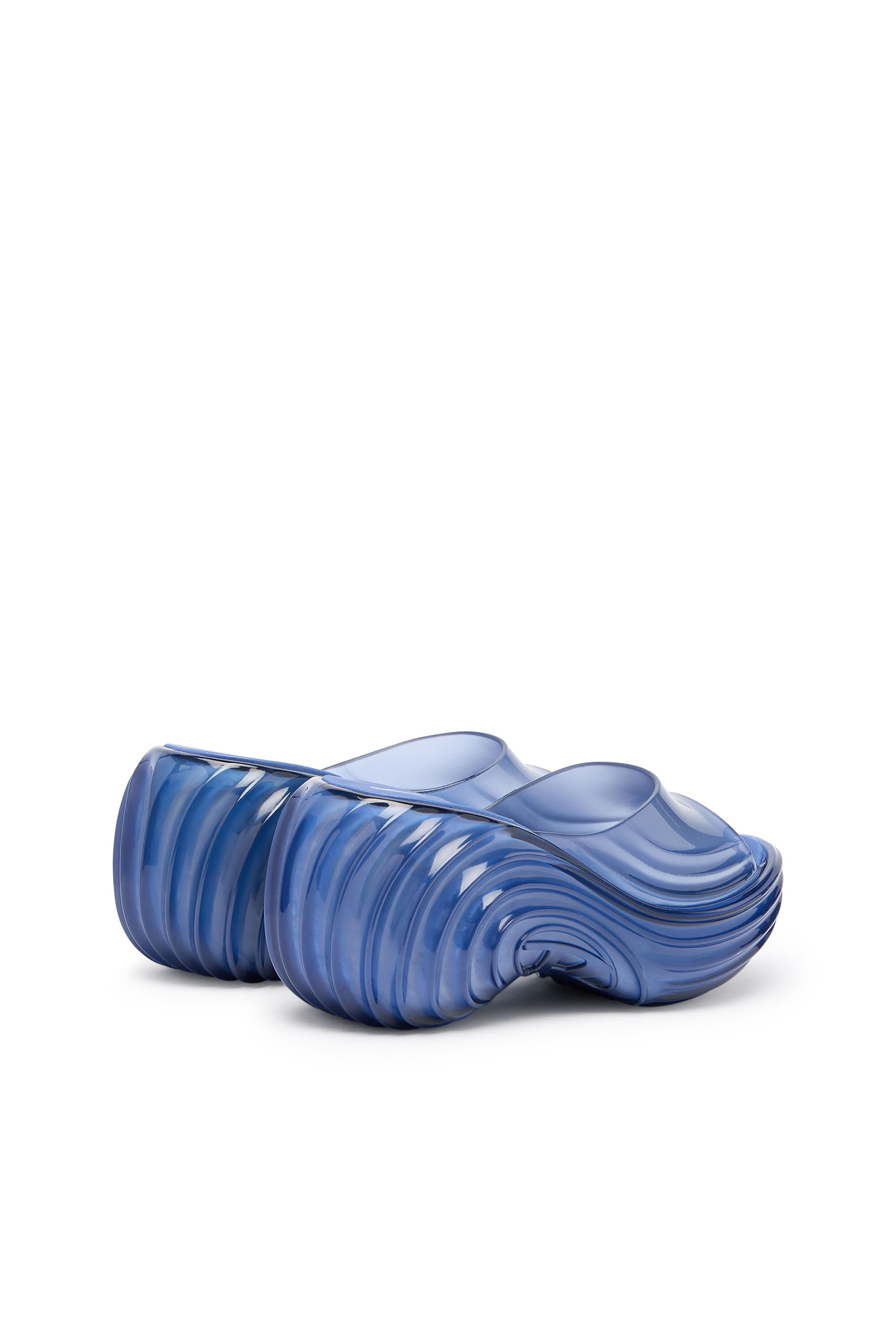 Diesel - MELISSA QUANTUM PLATFORM, Woman's Platform mule in Melflex&reg; in Blue - 3