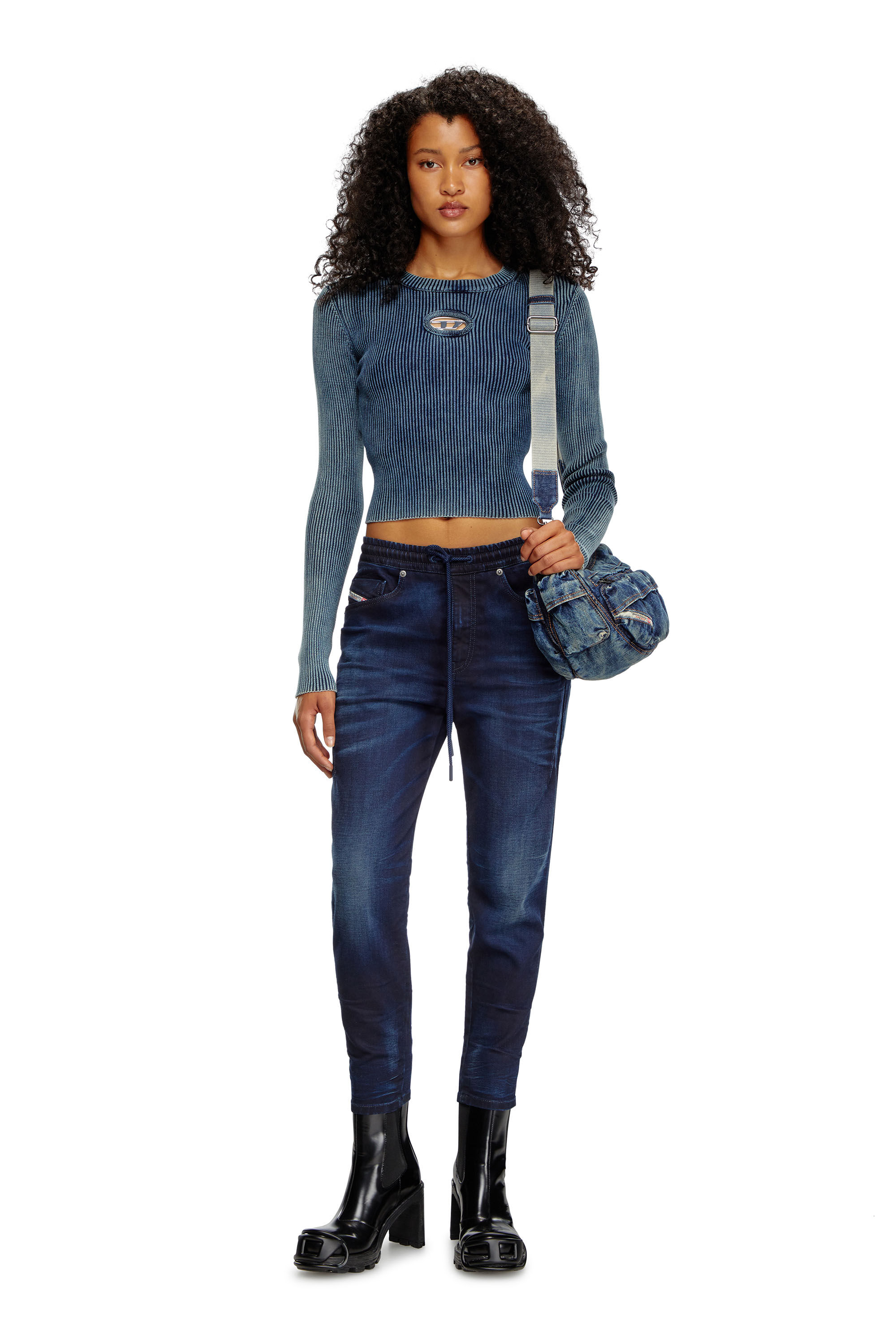 Diesel - Woman's Boyfriend 2041 D-Fayza Joggjeans® 09J35, Dark Blue - 1