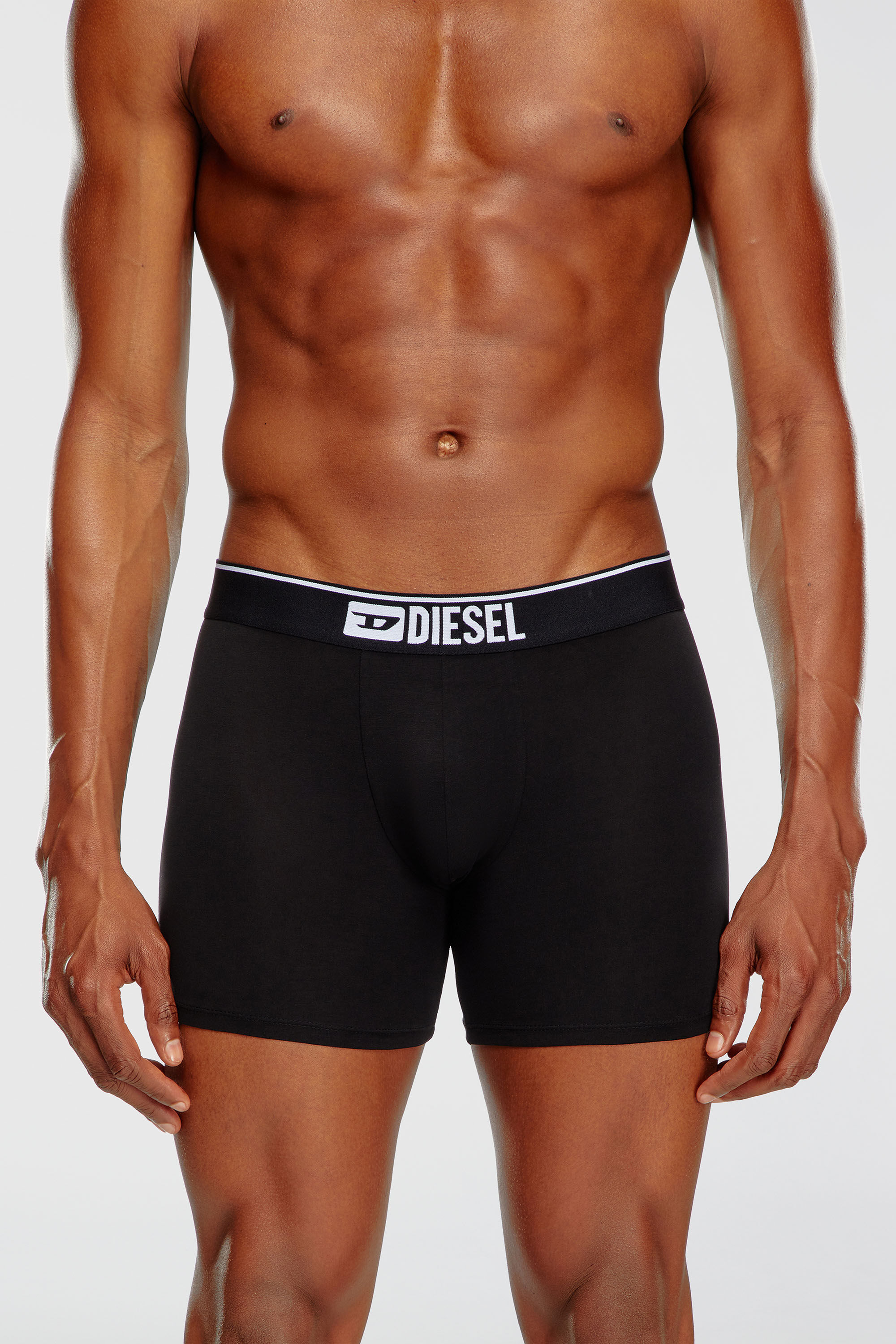 Diesel - UMBX-SEBASTIANTHREEPAC, Man's Three-pack of plain long boxer briefs in Black - 3