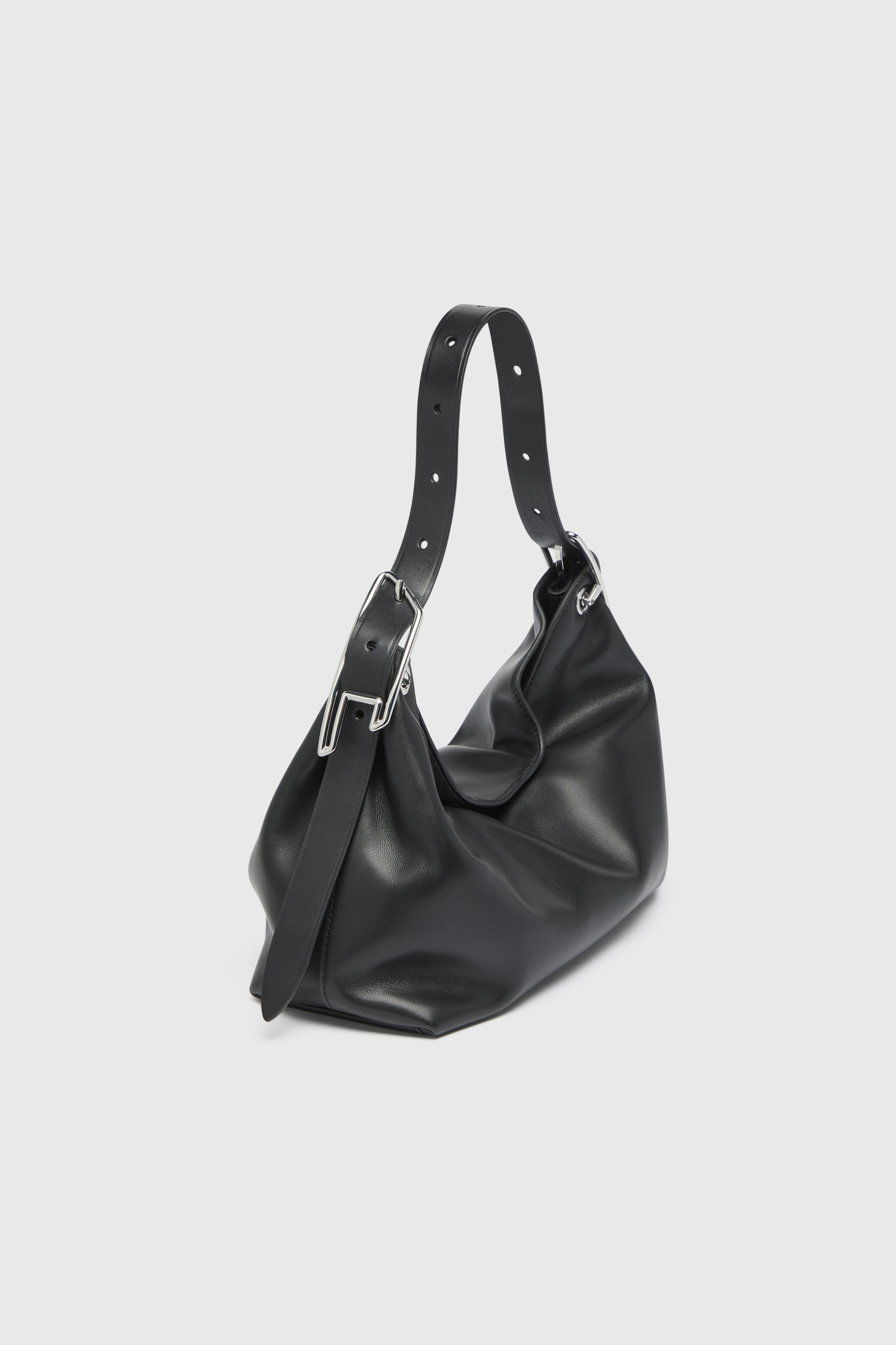 Diesel - D-LINE HOBO S, Woman's D-Line-Leather shoulder bag in Black - 7