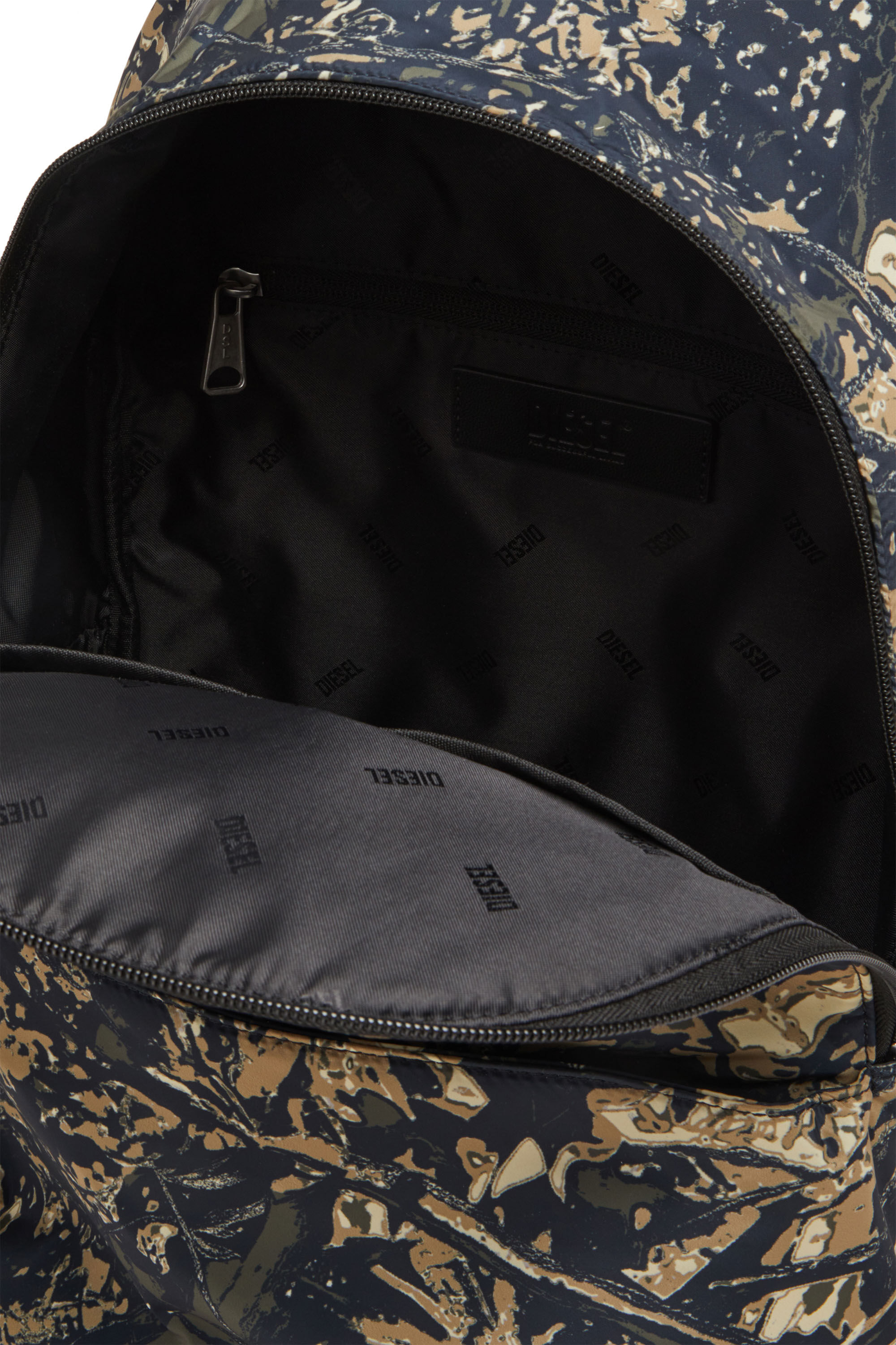Diesel - D-PACK BACKPACK X, Man's D-Pack-Backpack in camo-print fabric in Military Green - 2