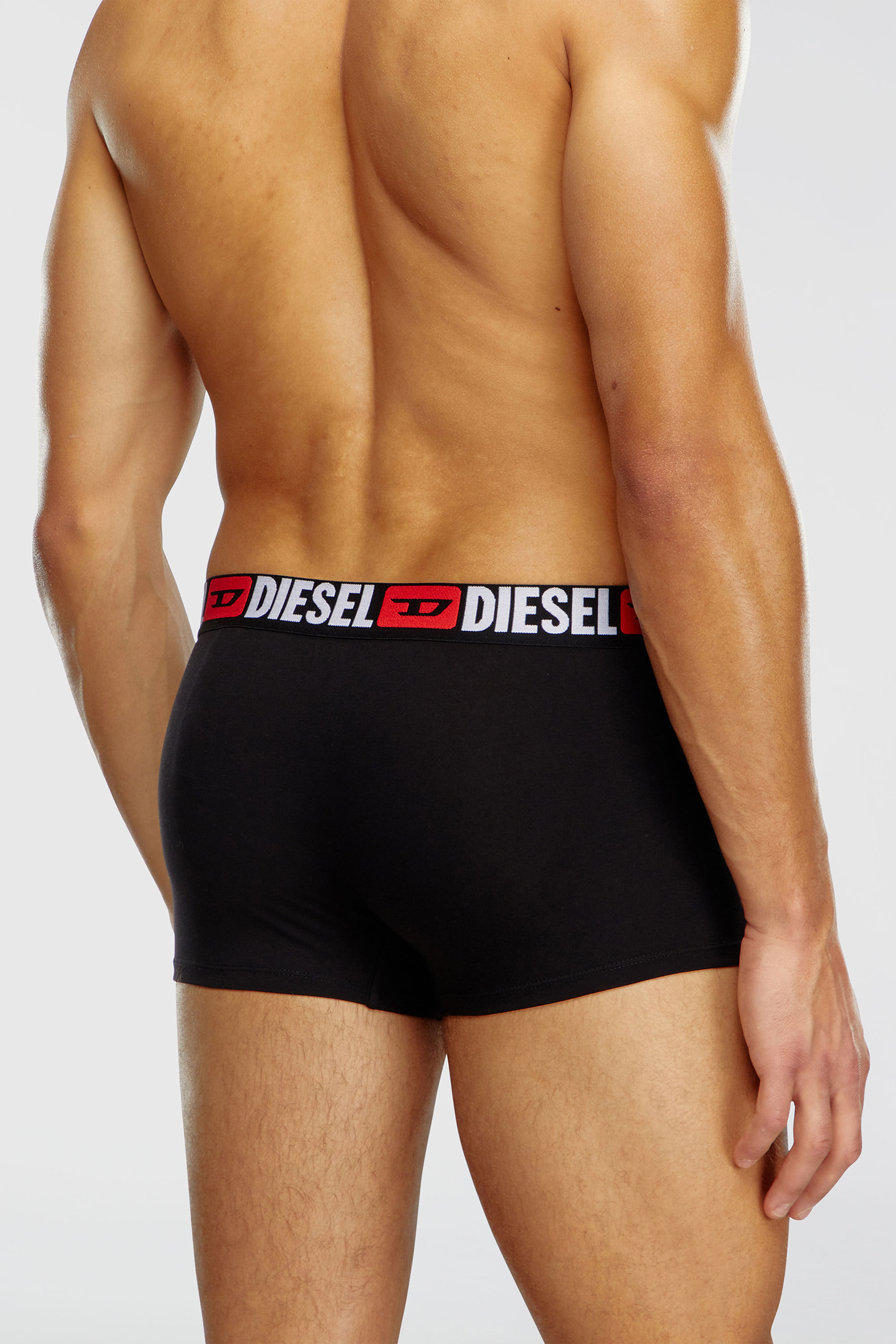 Diesel - UMBX-DAMIENTHREEPACK, Man's Three-pack of all-over logo waist boxers in Black - 4