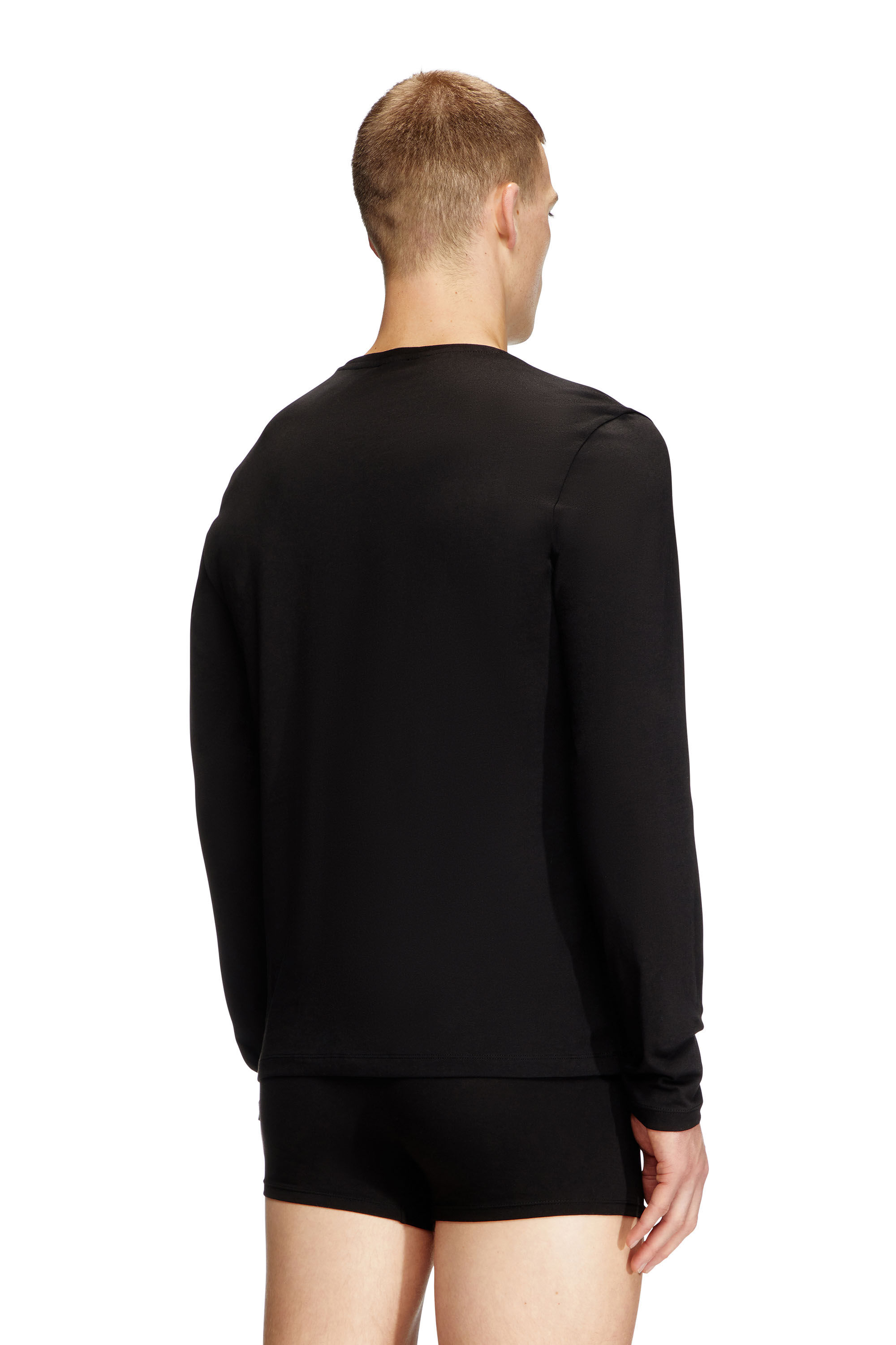 Diesel - KIRK-D-BOX, Man's Long-sleeve cotton T-shirt in Black - 4