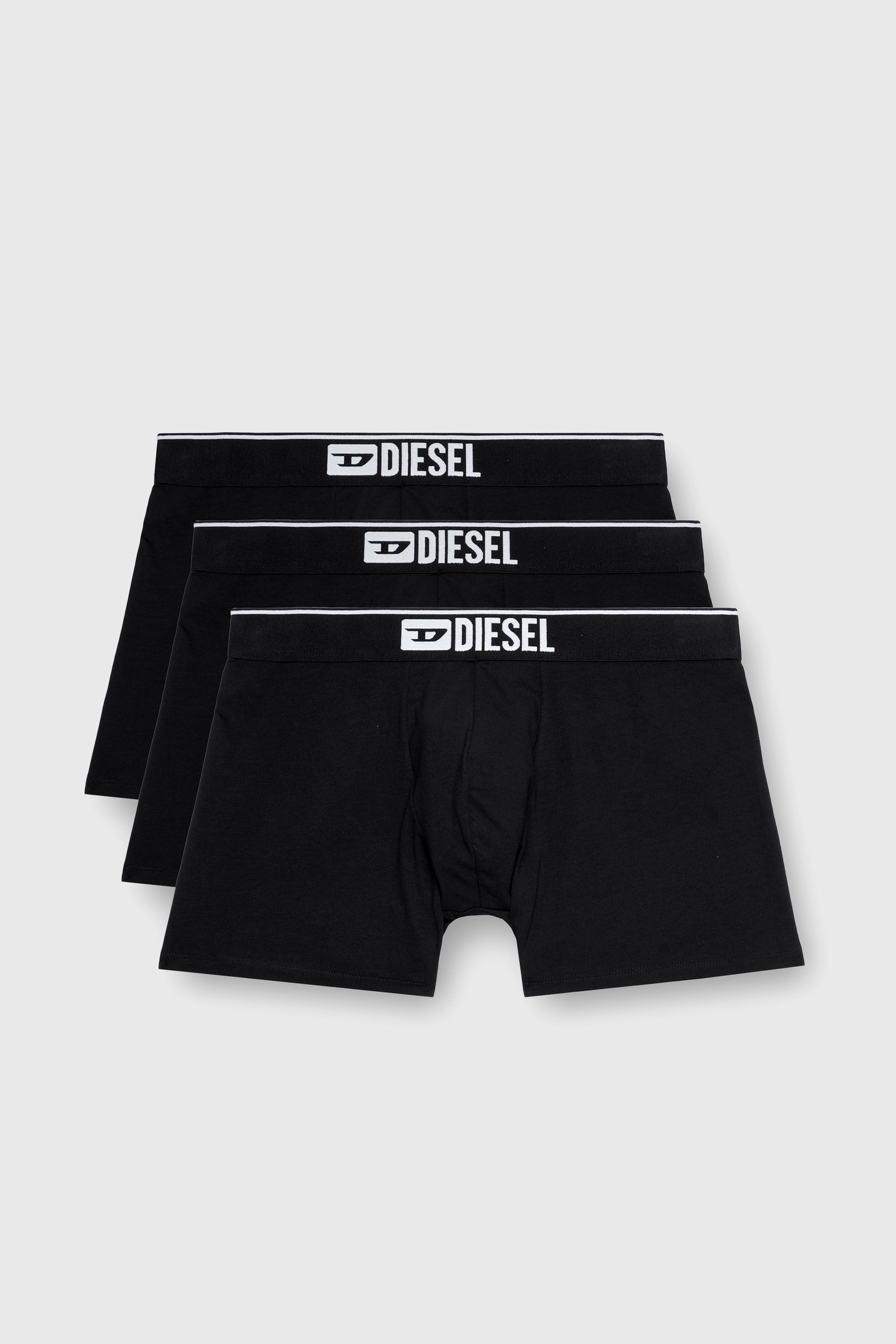 Diesel - UMBX-SEBASTIANTHREEPAC, Man's Three-pack of plain long boxer briefs in Black - 2
