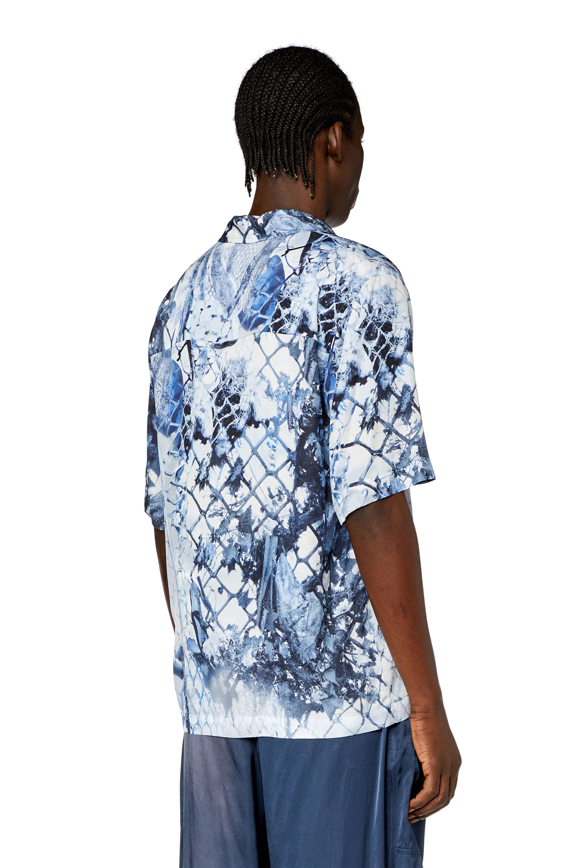 Diesel - S-BRISTOL, Man Bowling shirt with abstract print in Multicolor - Image 2
