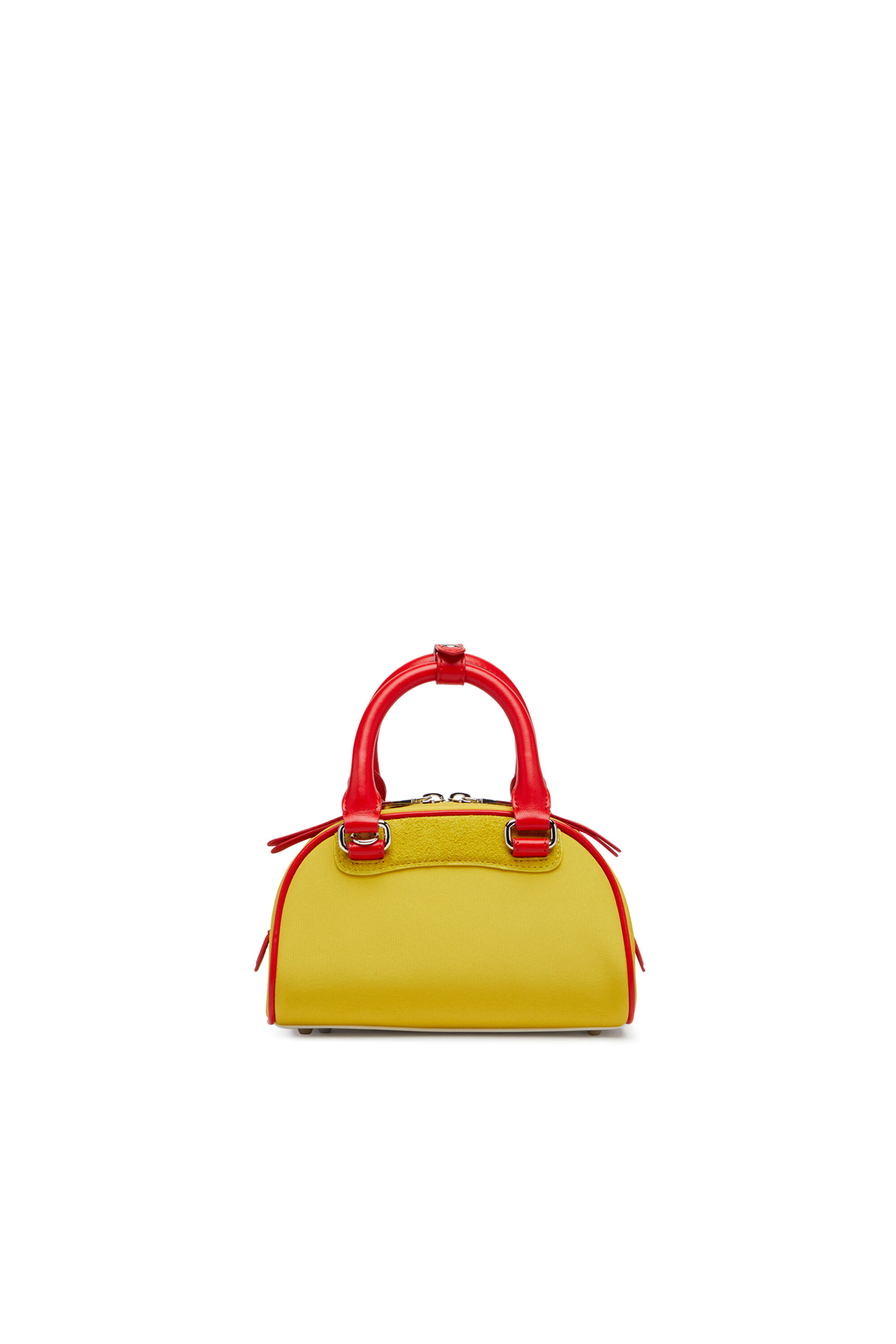 Diesel - 1DR DOME CROSSBODY, Woman's 1DR Dome-Colour-block mini bowling bag in Yellow - 2