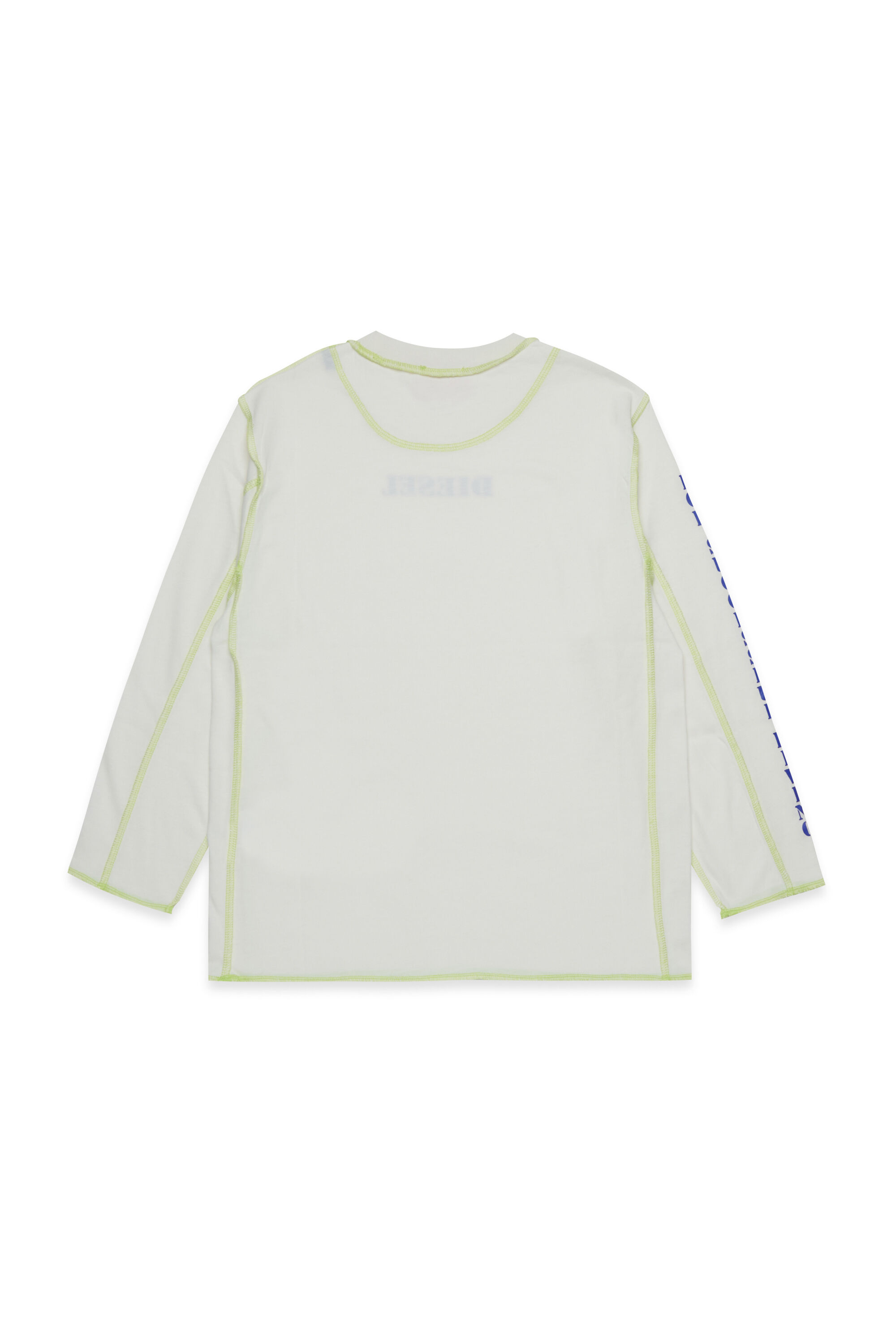 Diesel - TCRAORLS OVER, Man's Cotton t-shirts with contrasting stitches in White - 2