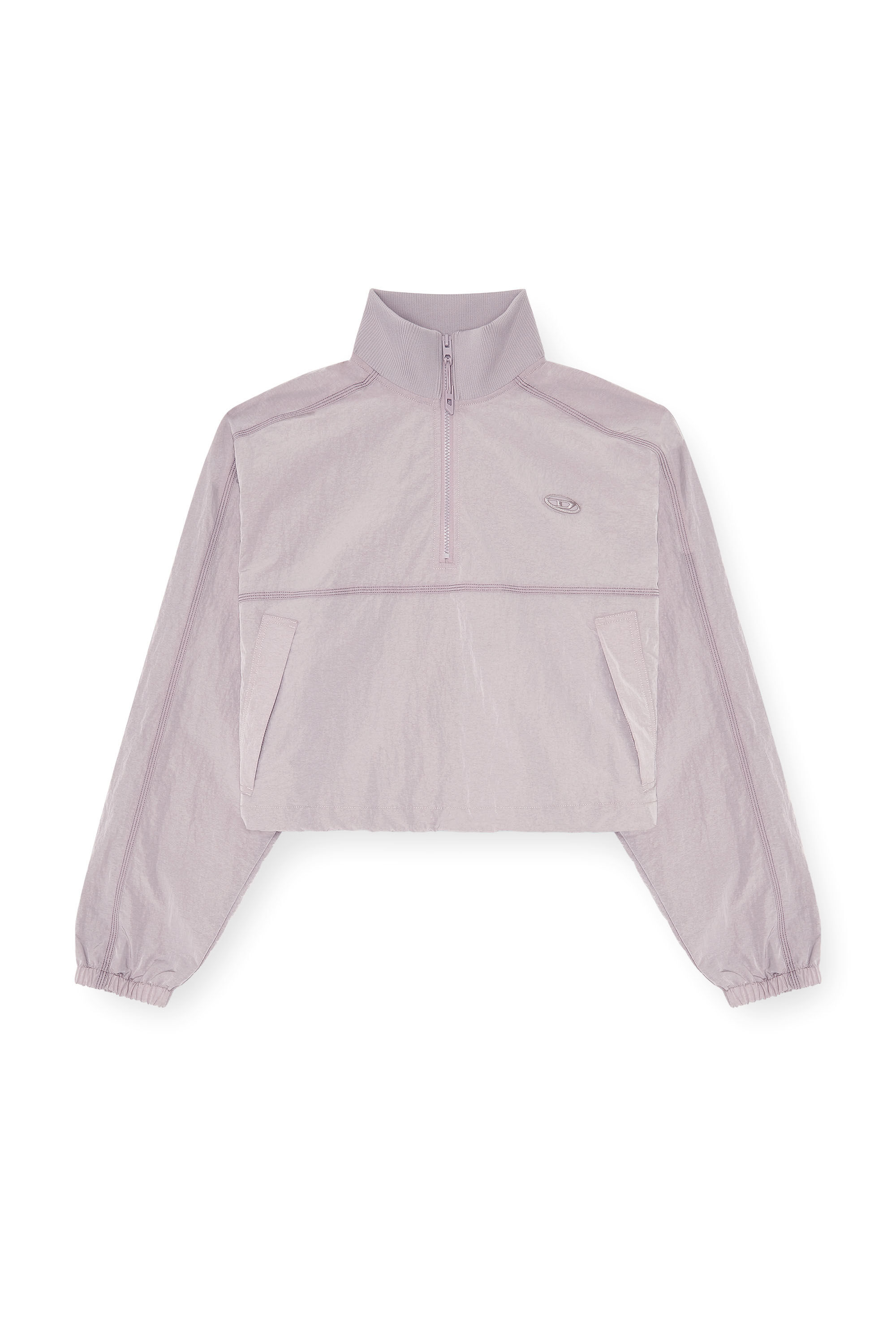 Diesel - G-ANOCK, Woman's Relaxed nylon jacket with mock neck in null - 2
