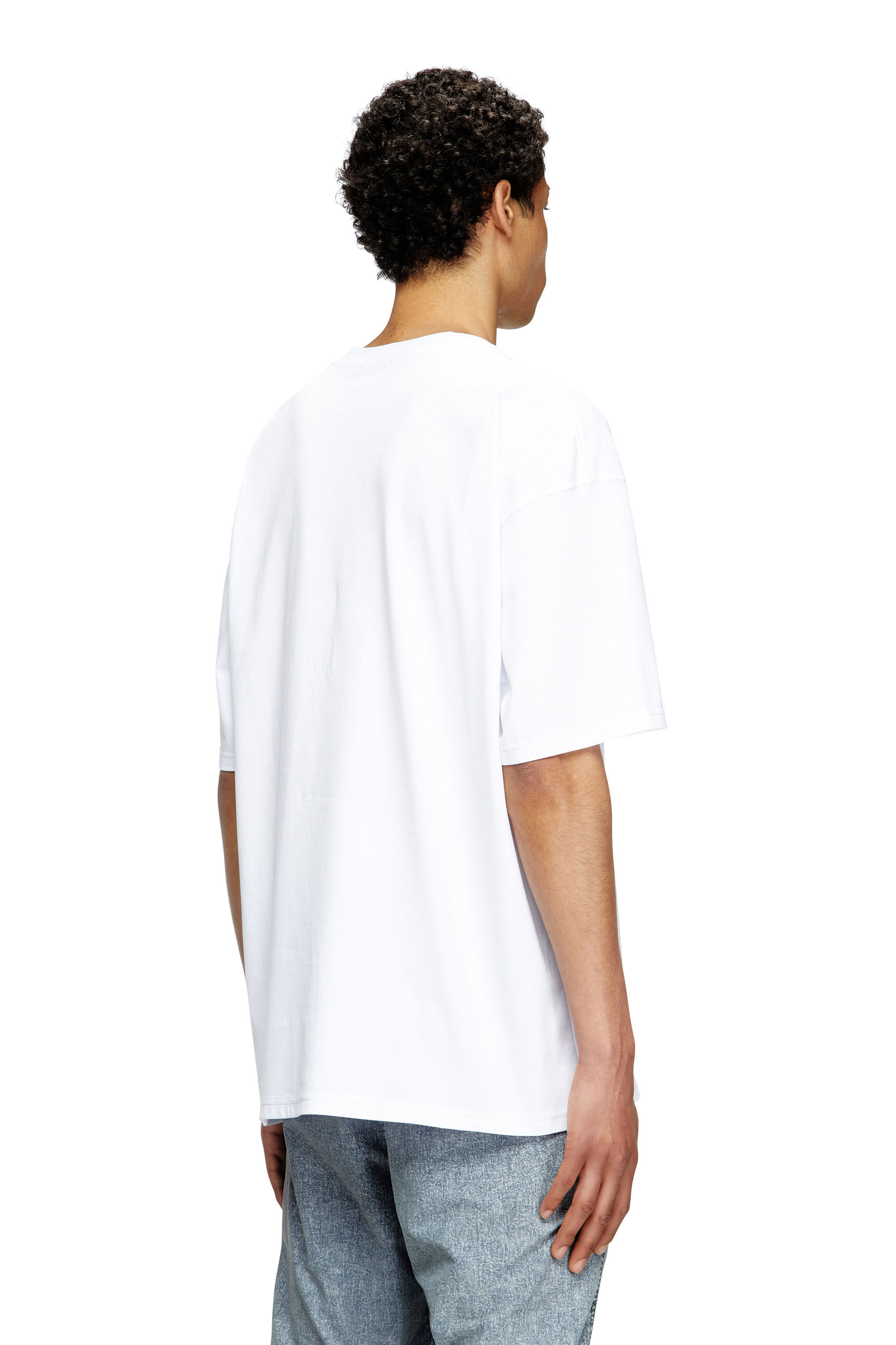Diesel - T-BOXT-T7, Man's T-shirt with spray-effect print in White - 2