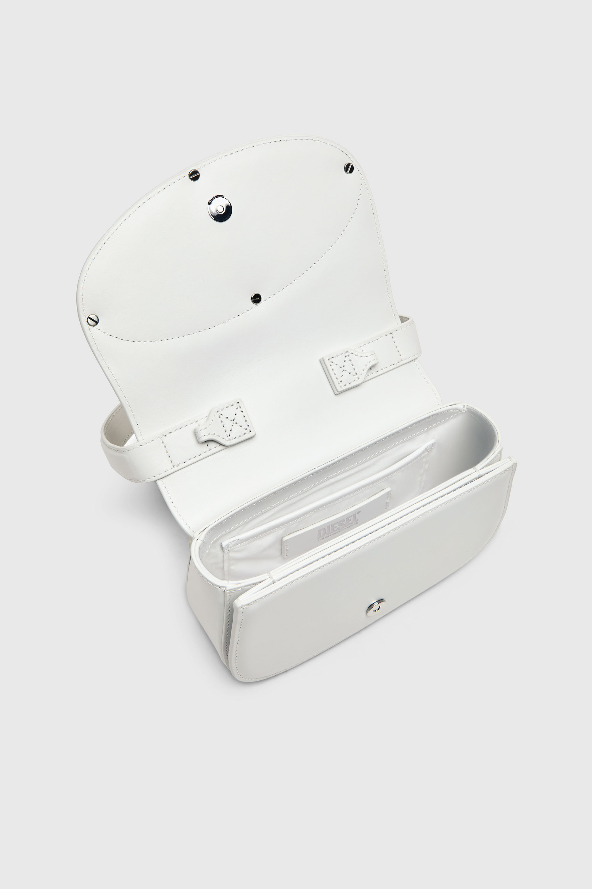 Diesel - 1DR, Woman's 1DR-Iconic shoulder bag in nappa leather in White - 4