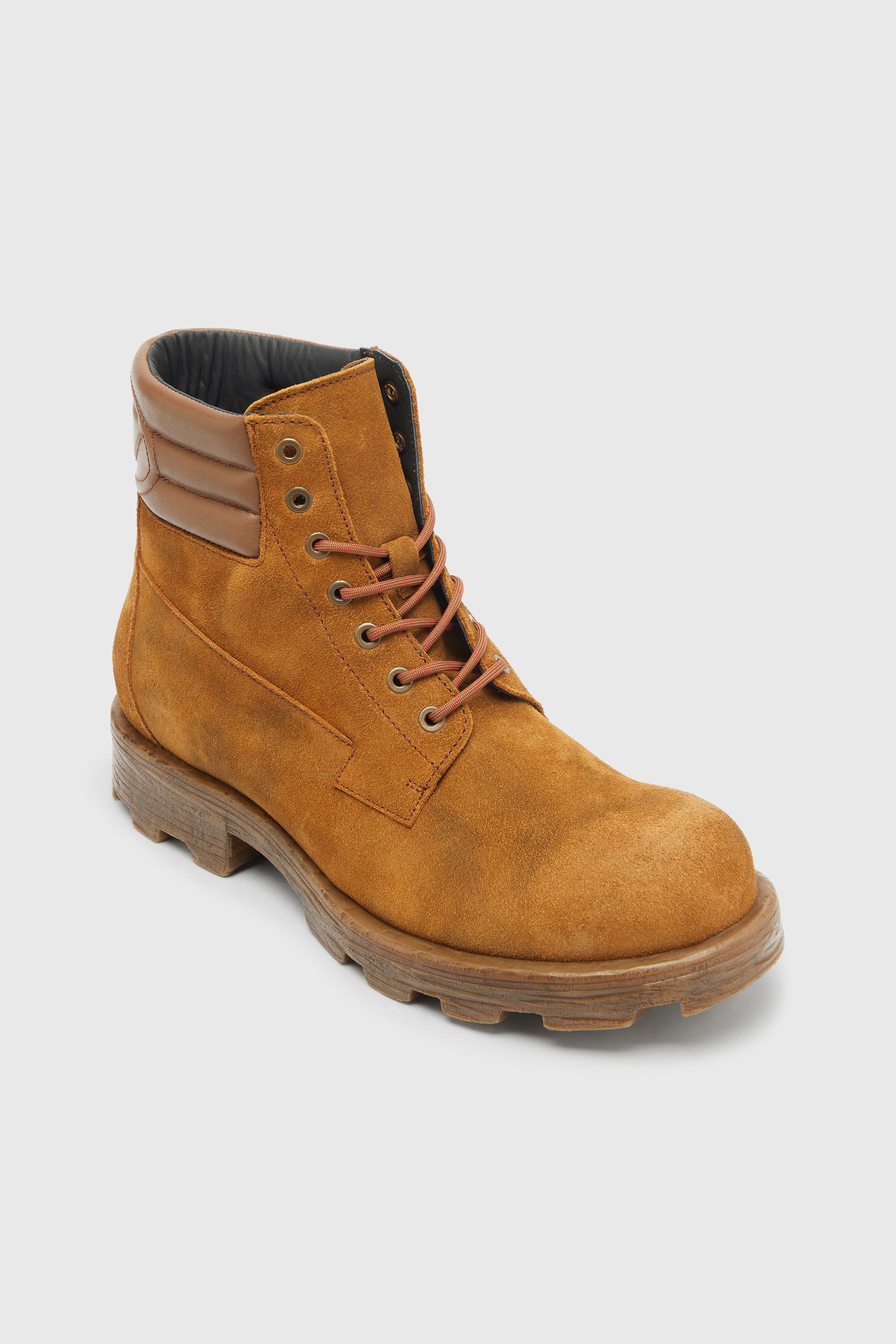 Diesel - D-HAMMER LACE UP, Man's D-Hammer - Combat boots in suede and leather in Camel - 6