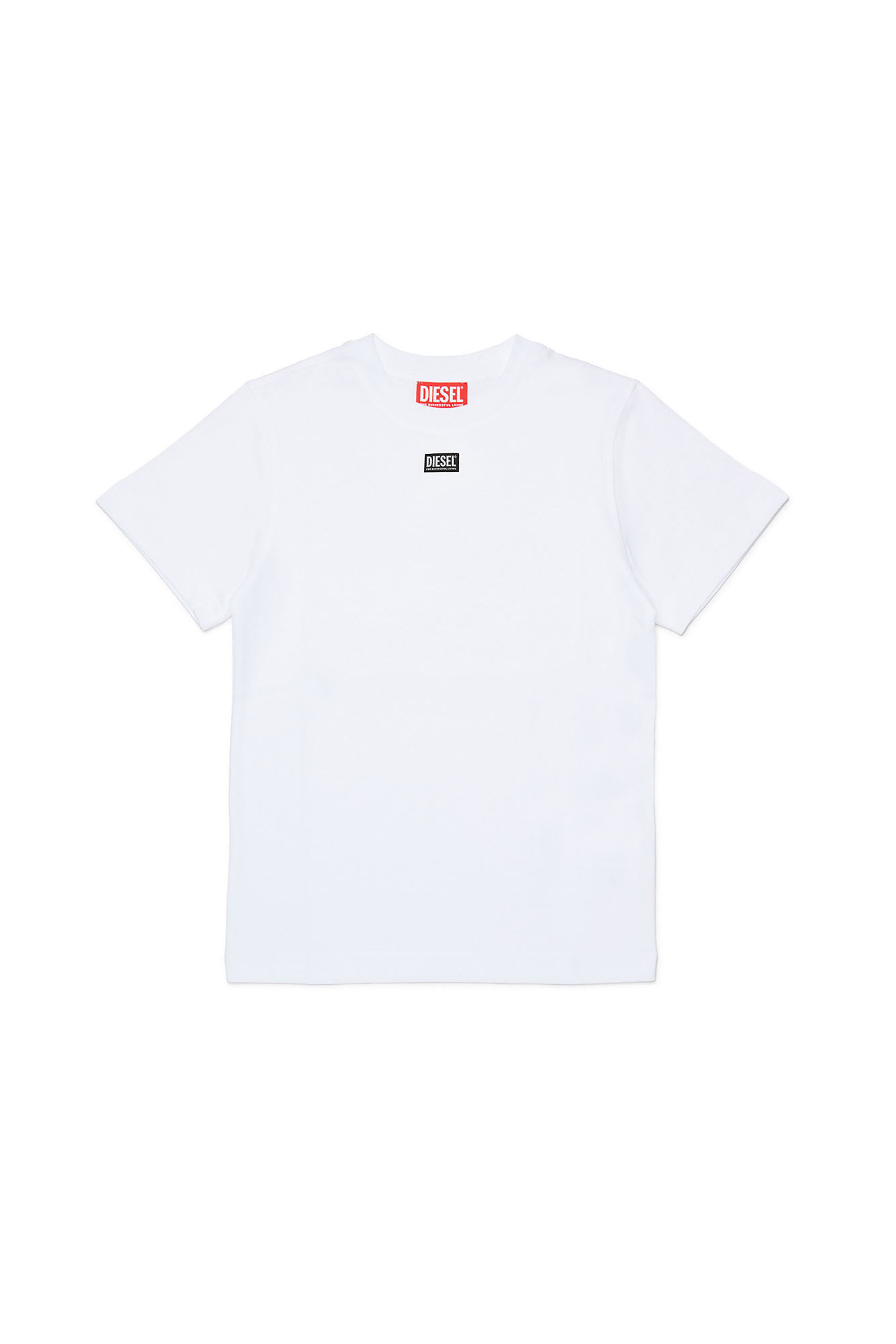 Diesel - TJUSTR7, Man's Cotton T-shirt with small Biscotto logo in White - 1