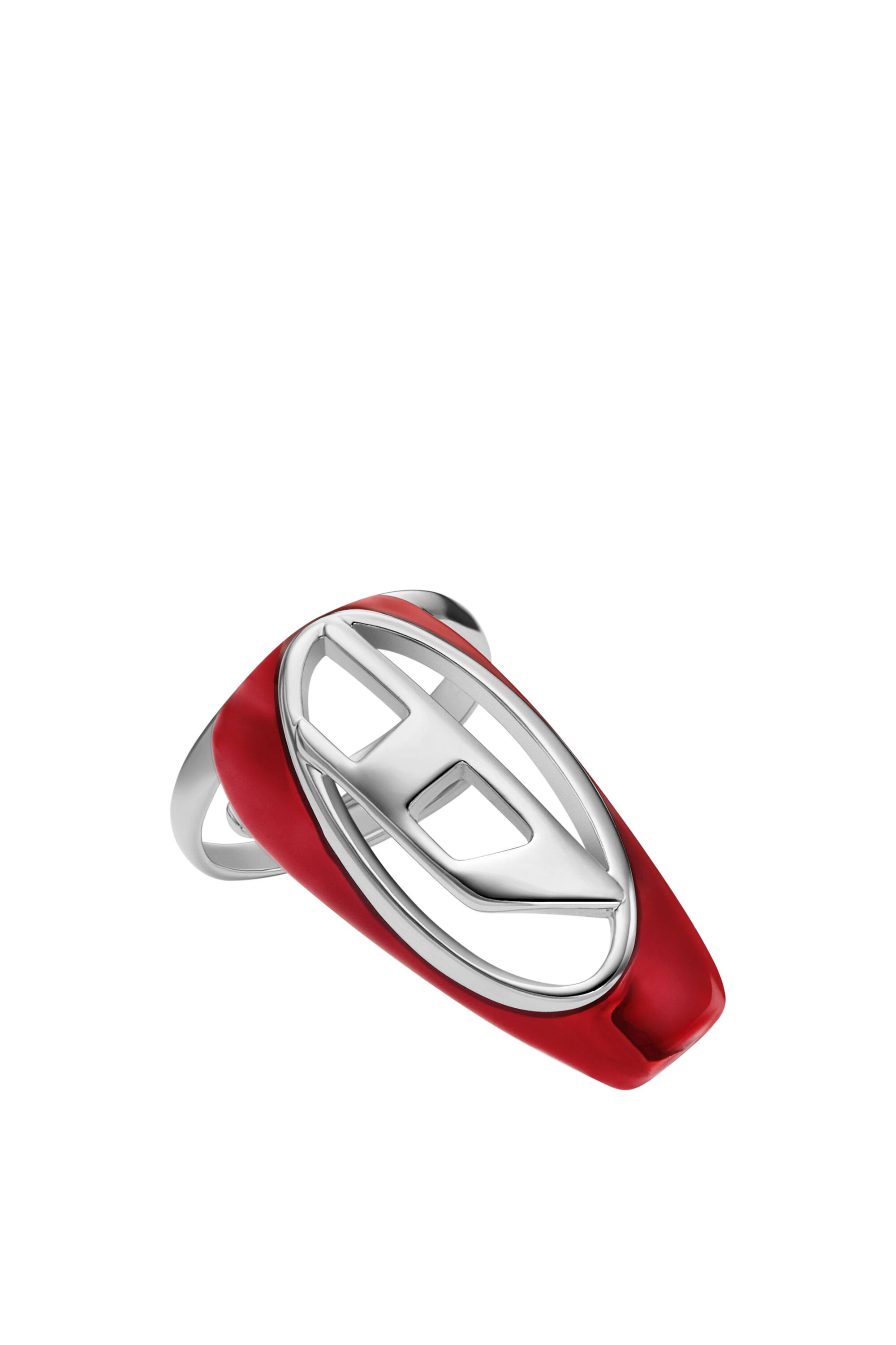 Women's Silver-tone brass nail ring | Red | Diesel Women's Silver-tone brass nail ring | Red | Diesel