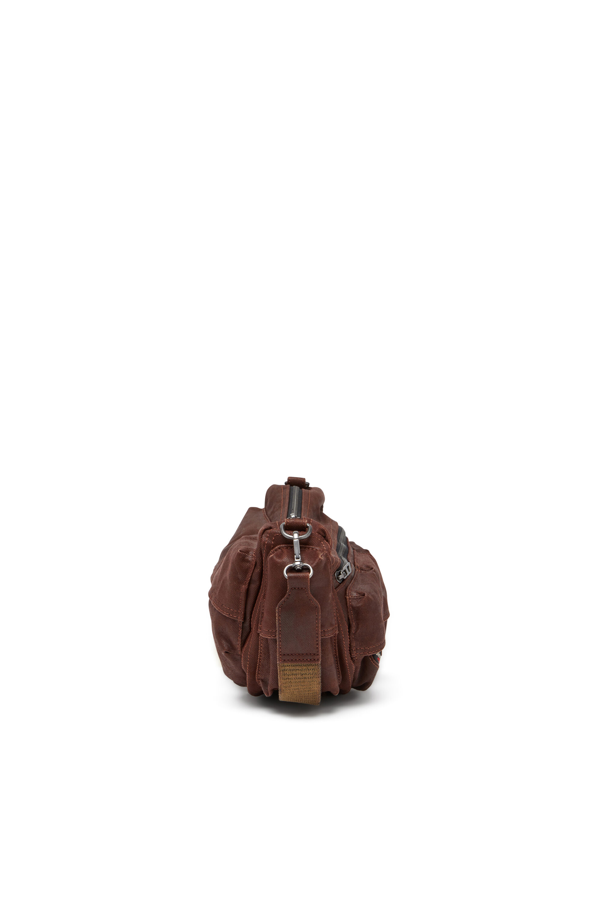 Diesel - MULTI-PKTS SHOULDER BAG X, Unisex's Multi-Pockets - Cotton bag with multiple pockets in Brown - 4