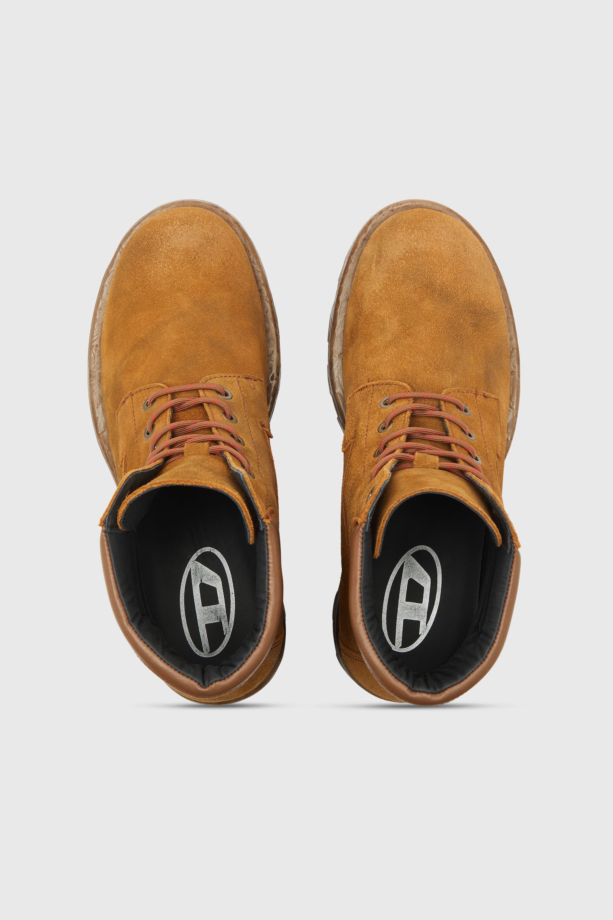 Diesel - D-HAMMER LACE UP, Man's D-Hammer - Combat boots in suede and leather in Camel - 4