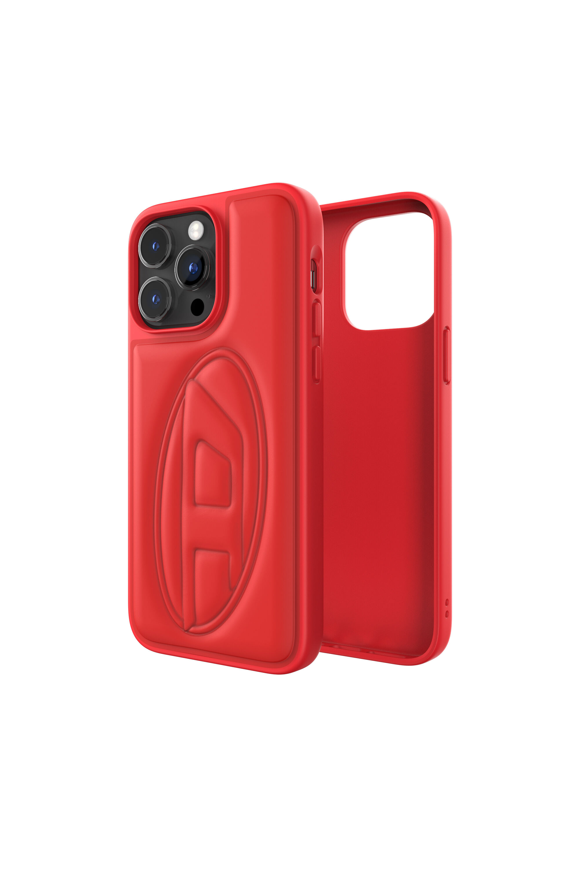Diesel - 50267 MOULDED CASE, Unisex's Moulded case oval D for iPhone 14 Pro Max in Red - 1
