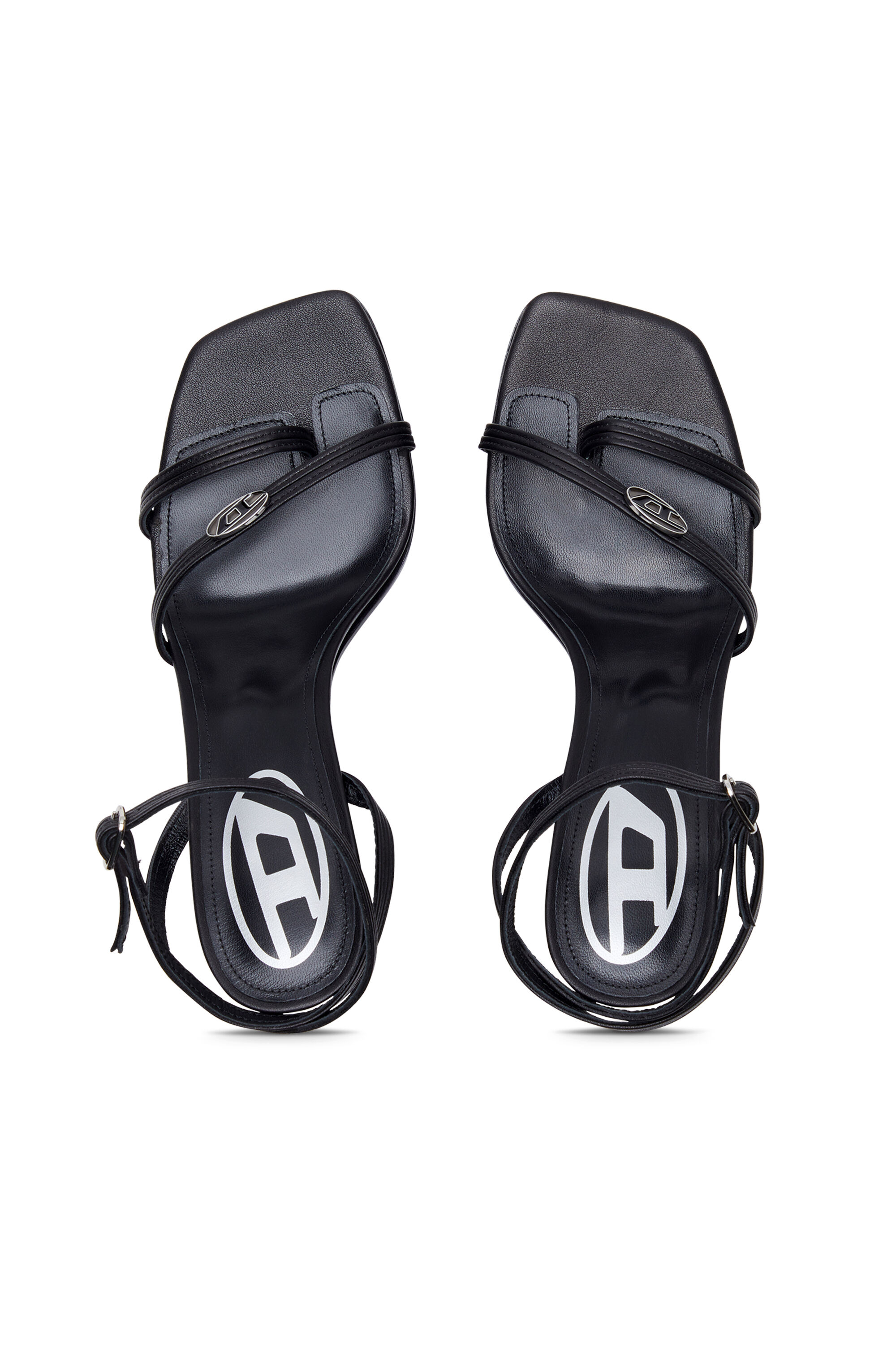 Diesel - D-VENUS SA, Woman D-Venus-Strappy sandals in nappa leather in Black - Image 5