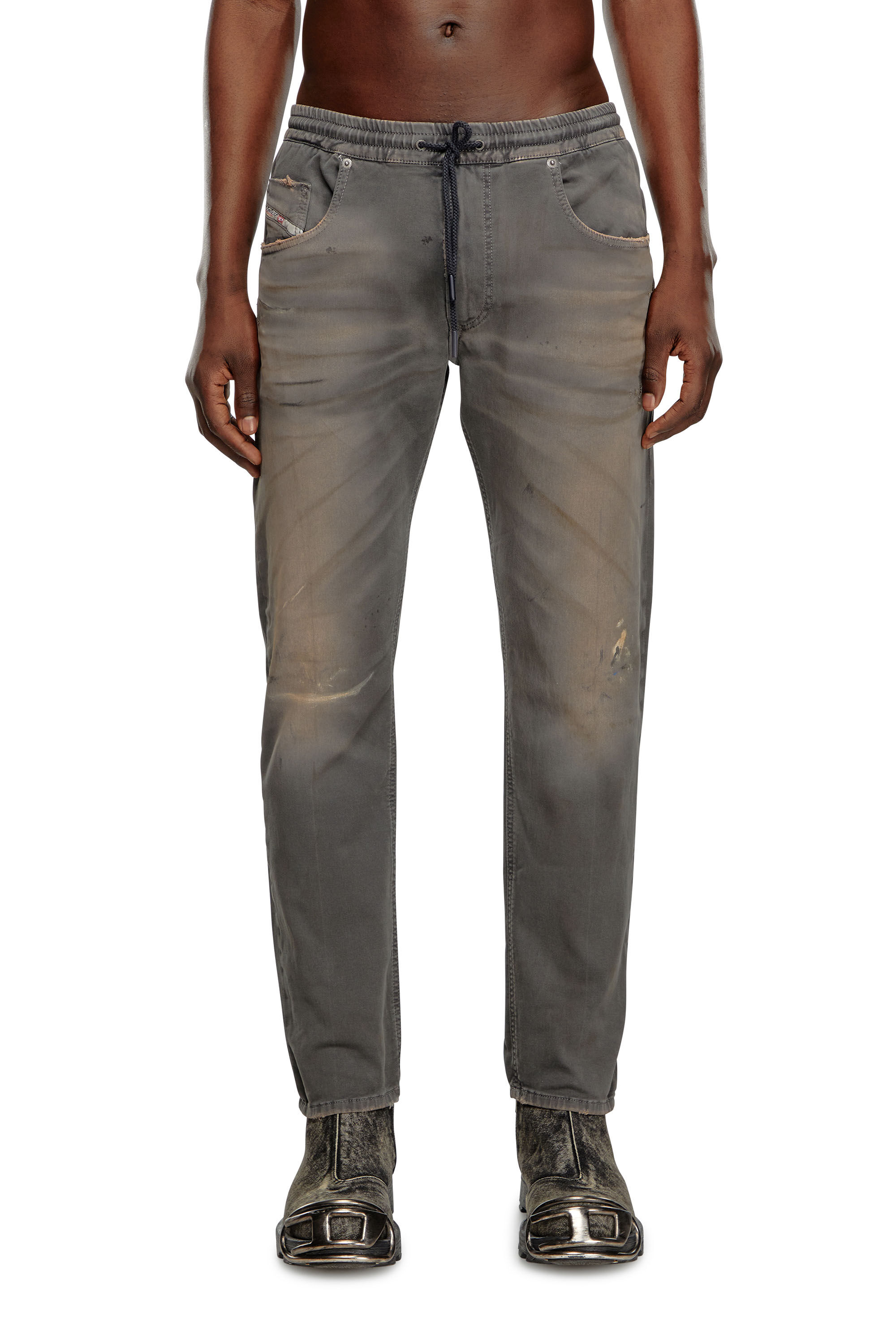 Diesel - Man Tapered 2030 D-Krooley Joggjeans® 068LW, Dark grey - Image 3