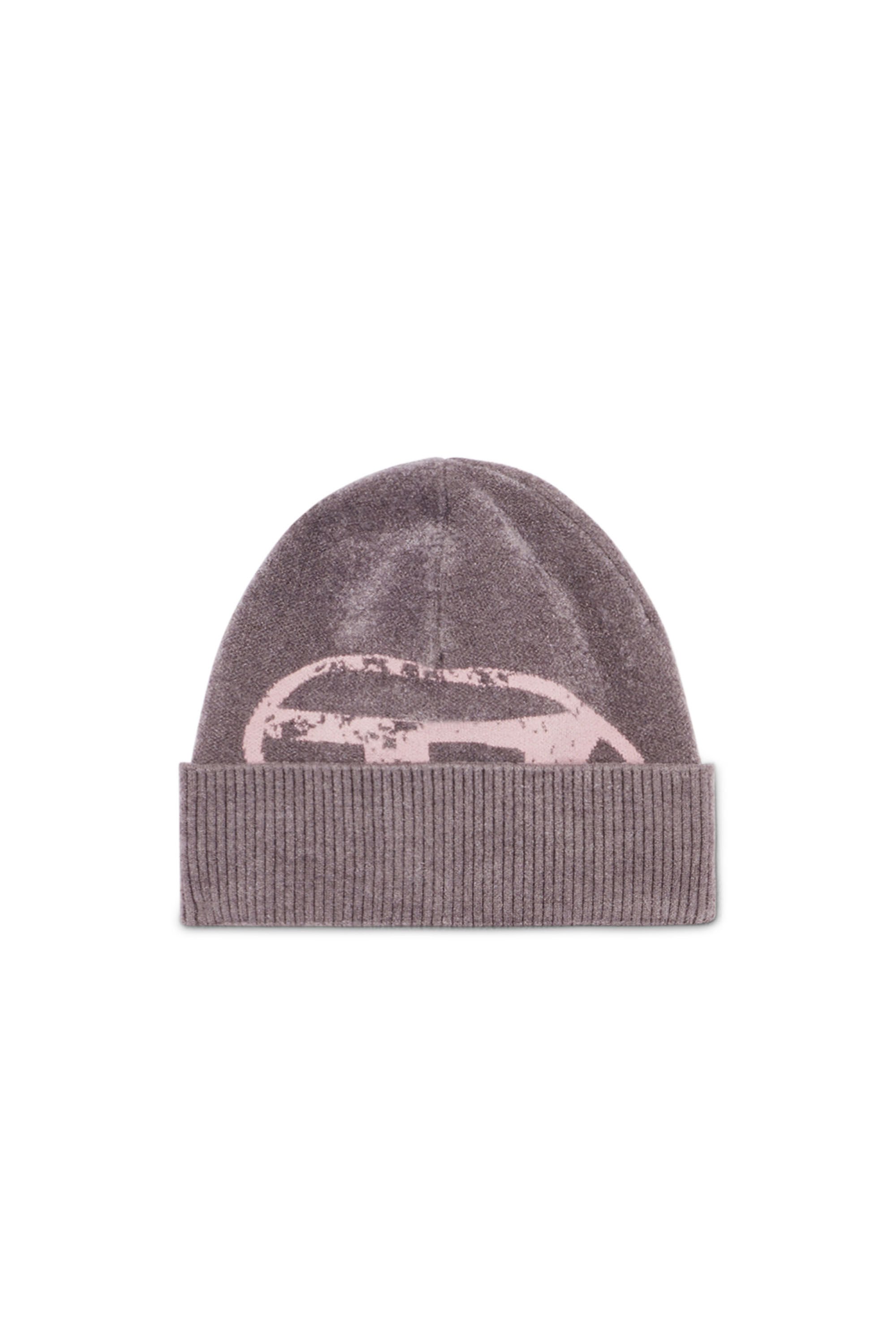Diesel - K-URIUS, Unisex's Beanie with distressed oval D logo in Violet - 1