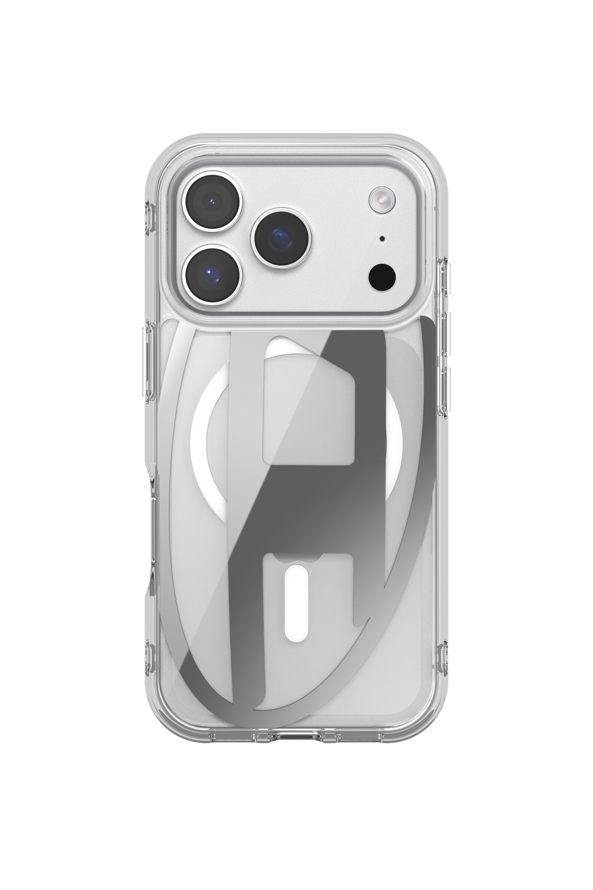 Diesel - 60413 AOP CASE, Unisex's Oval D metallic case with magsafe for iPhone 17 Pro in Grey - 2
