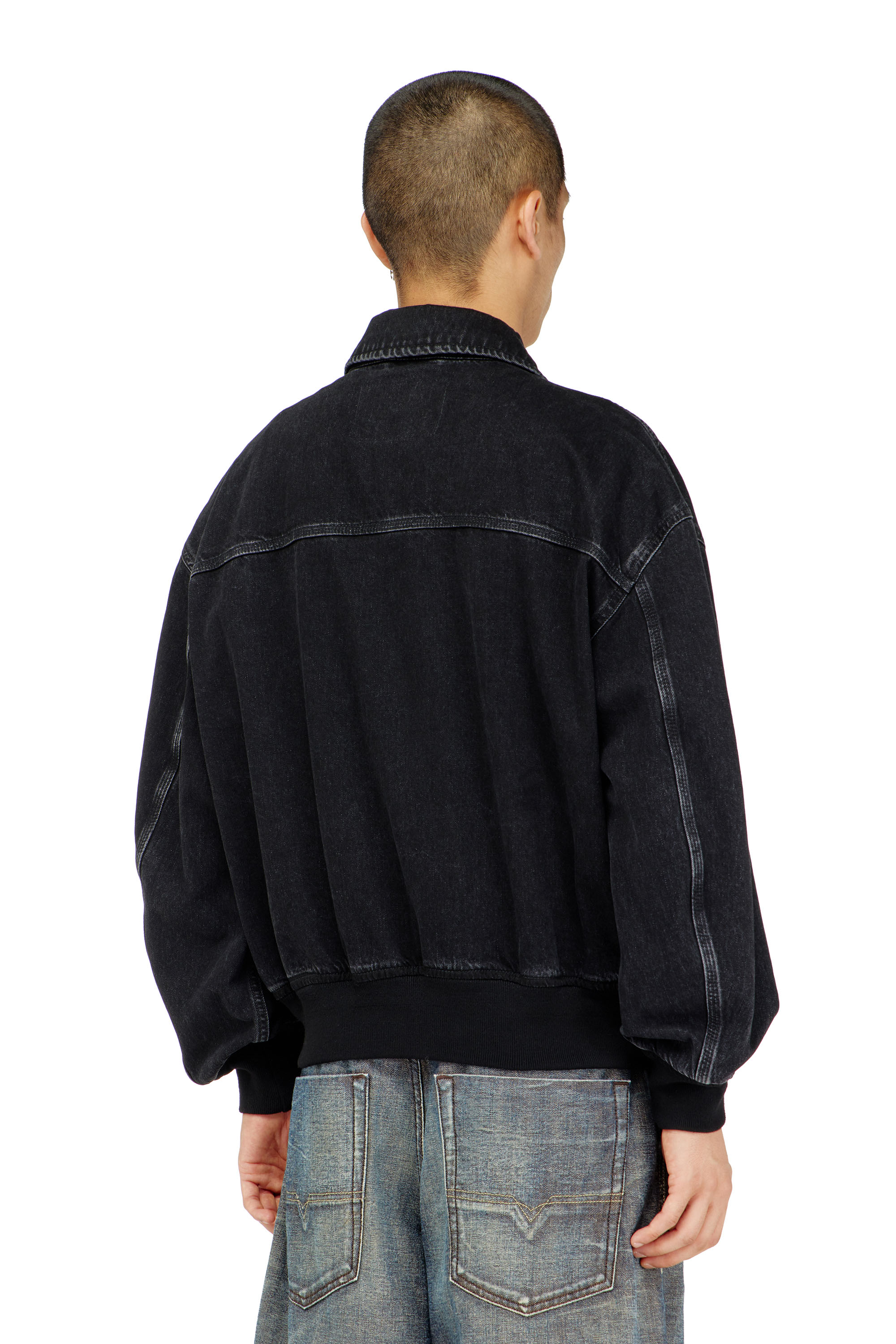 Diesel - D-KURZ, Unisex's Jacket in denim in Black - 4