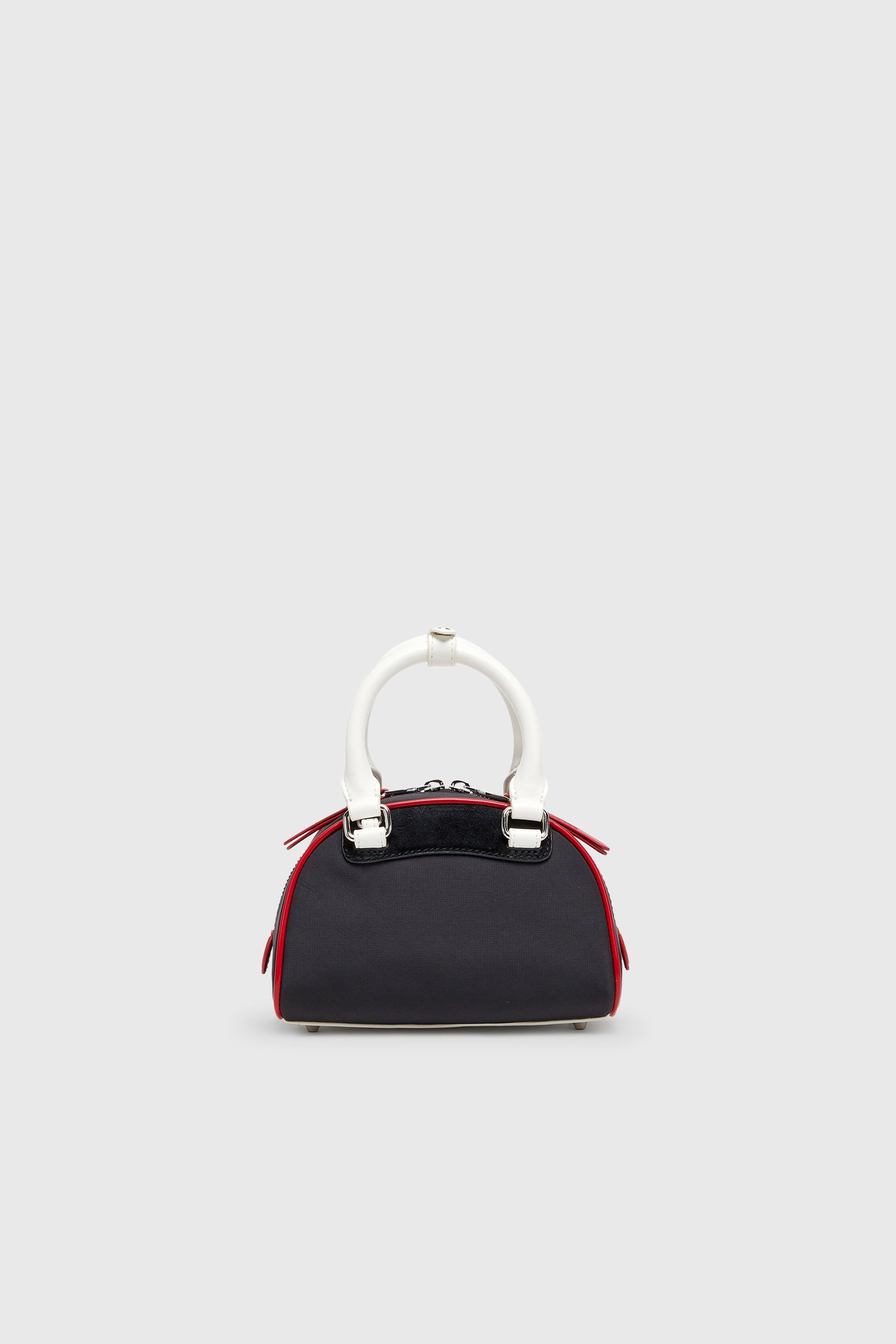 Diesel - 1DR DOME CROSSBODY, Woman's 1DR Dome-Colour-block small bowling bag in Black/White - 2
