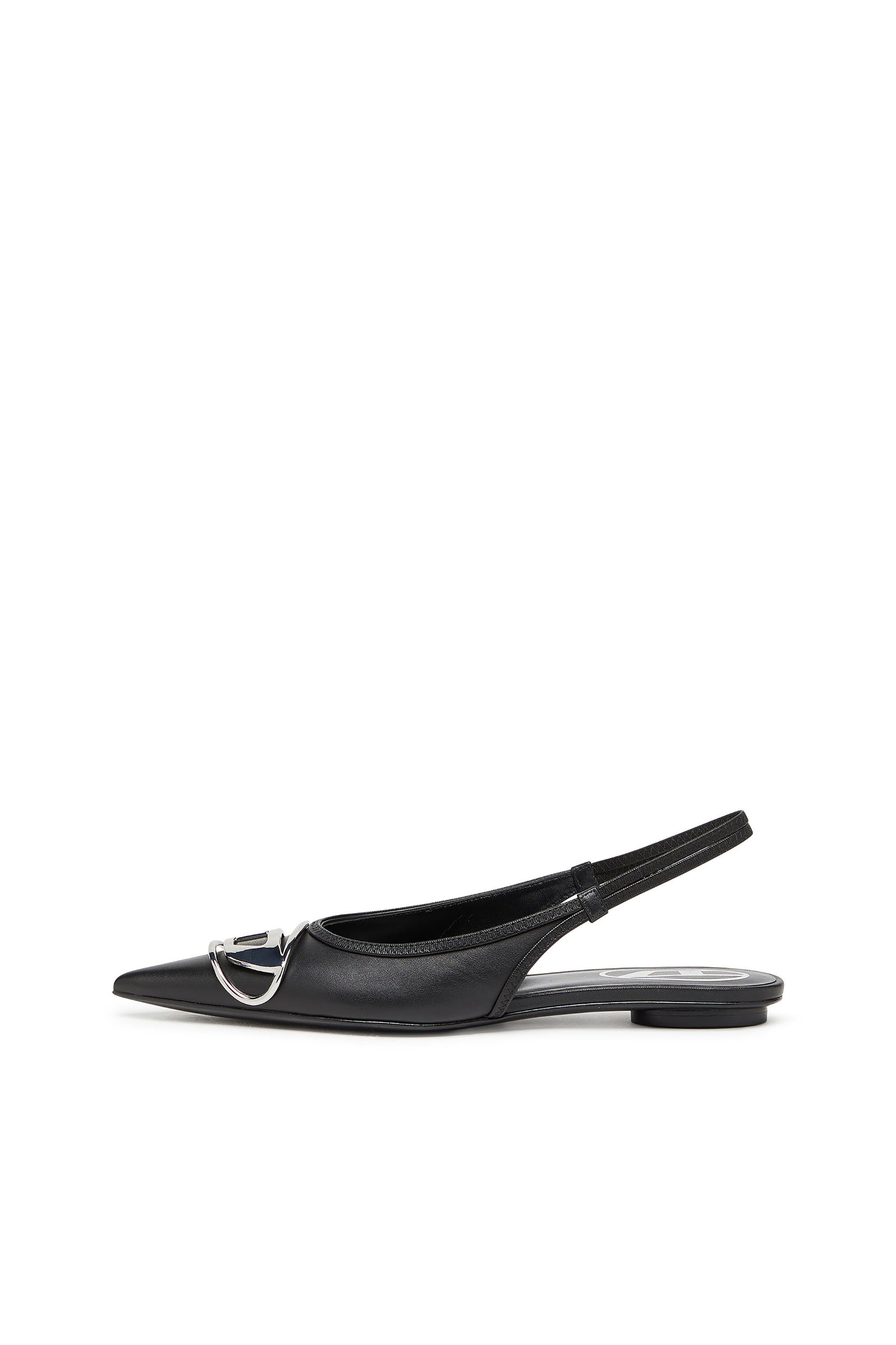 D-VENUS SB BAL, Black Diesel - D-VENUS SB BAL, Woman's D-Venus-Slingback flats in nappa leather in Black - 7