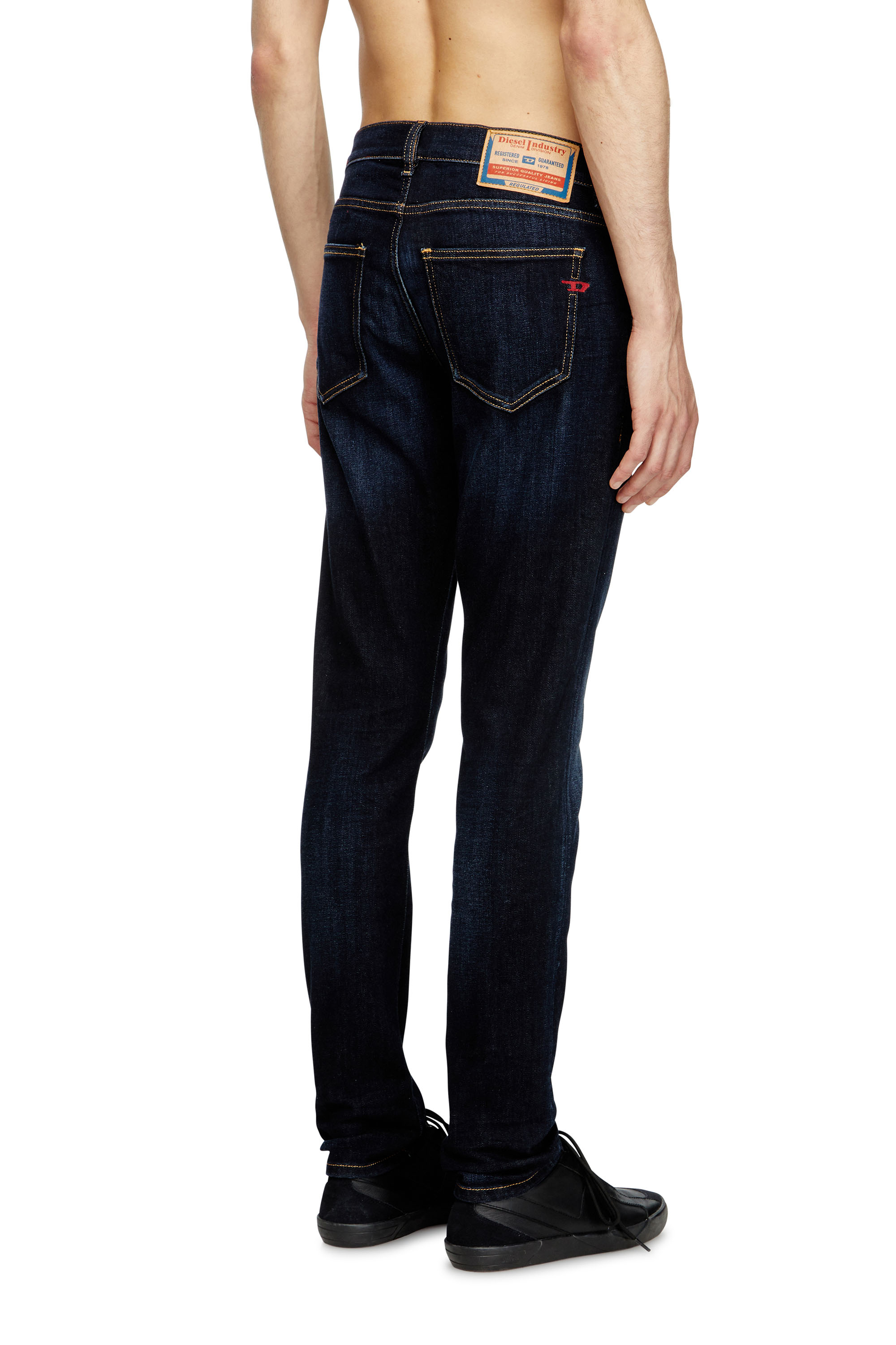 Slim Jeans 2019 D-Strukt 009ZS, Dark Blue Diesel - Man's Slim Jeans 2019 D-Strukt 009ZS, Dark Blue - 4